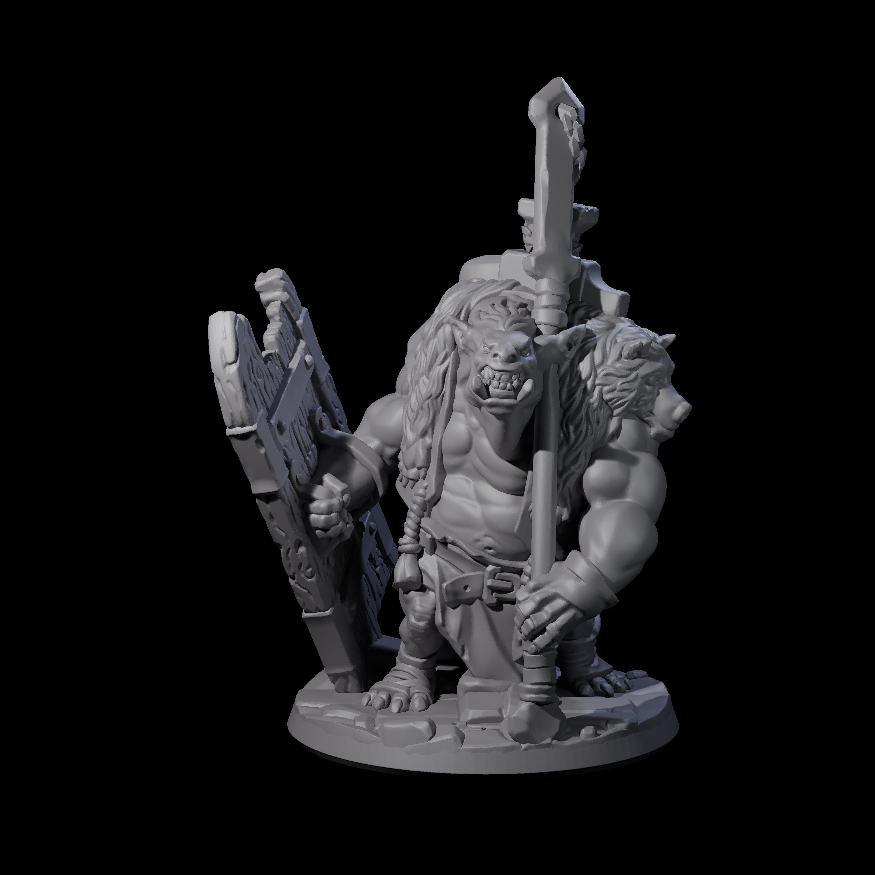 Frothing Ogre C Miniature for Dungeons and Dragons, Pathfinder or other TTRPGs