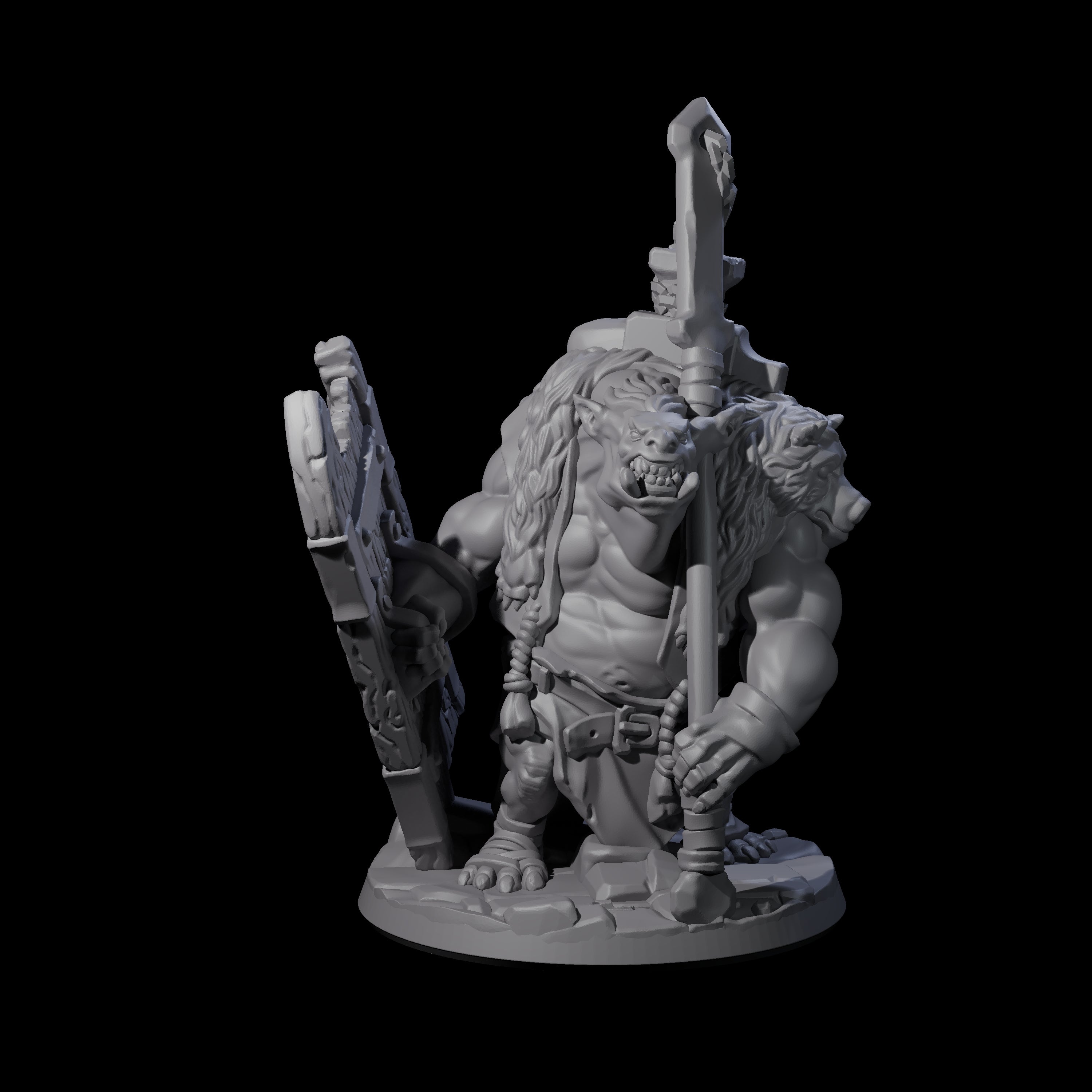 Frothing Ogre C Miniature for Dungeons and Dragons, Pathfinder or other TTRPGs