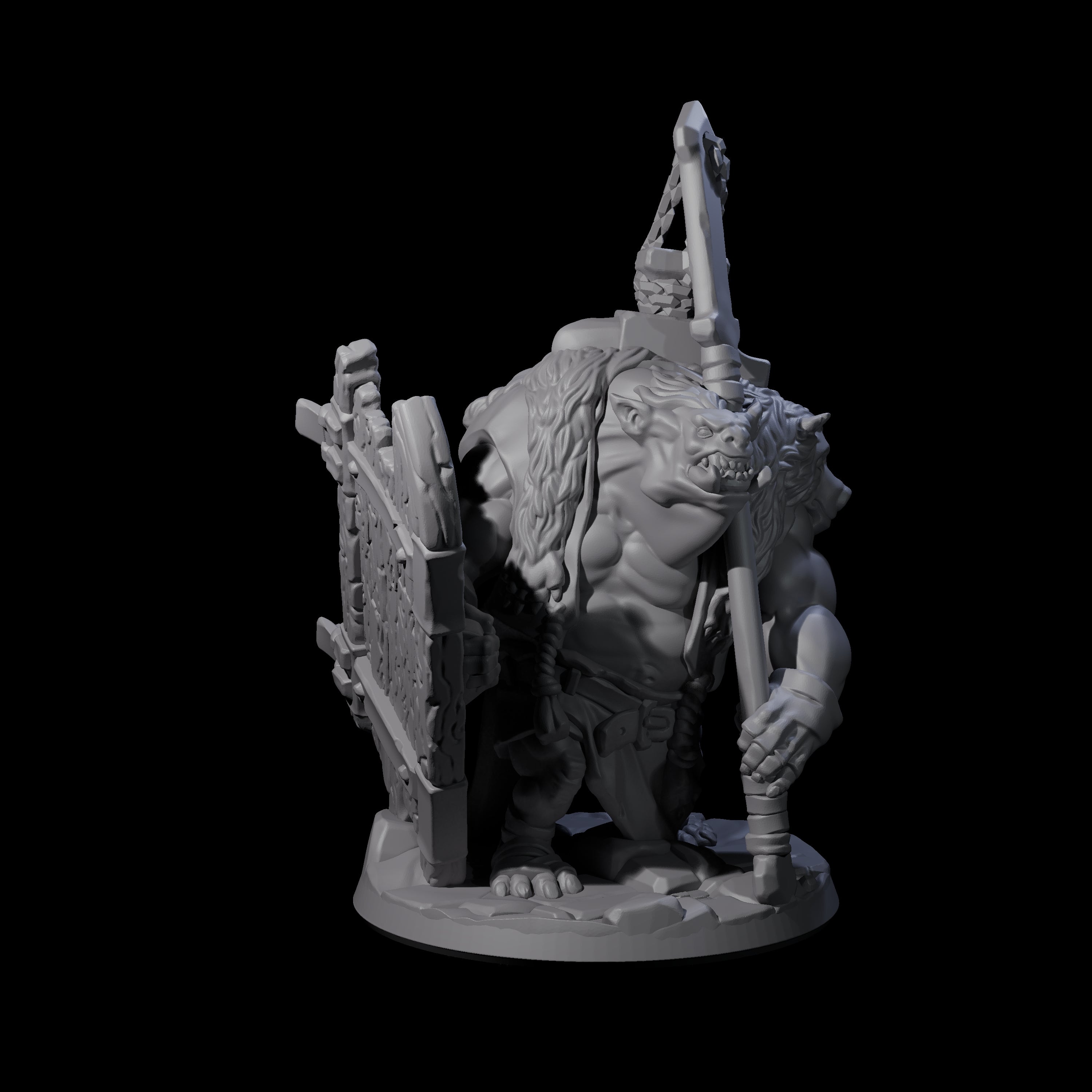 Frothing Ogre C Miniature for Dungeons and Dragons, Pathfinder or other TTRPGs