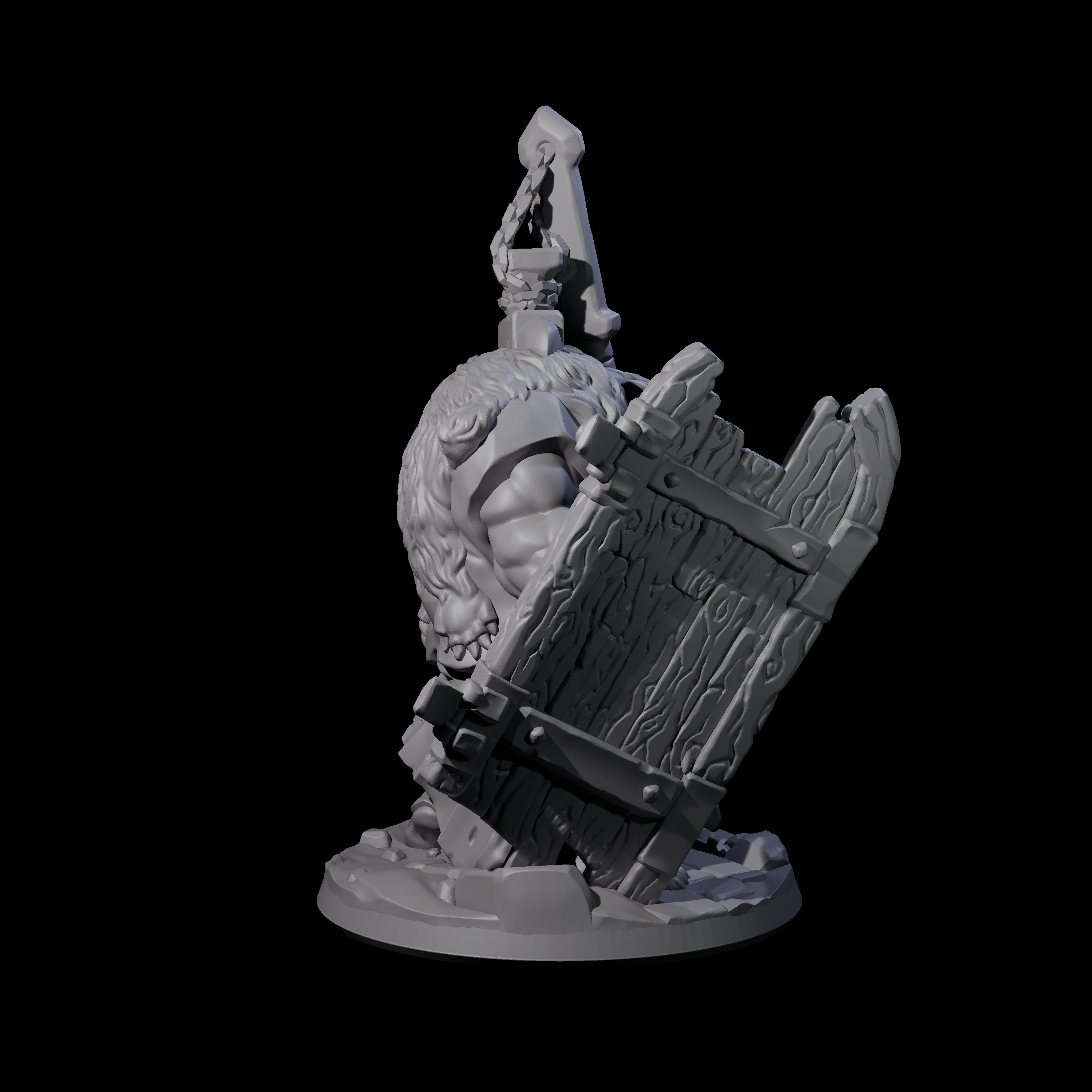 Frothing Ogre C Miniature for Dungeons and Dragons, Pathfinder or other TTRPGs