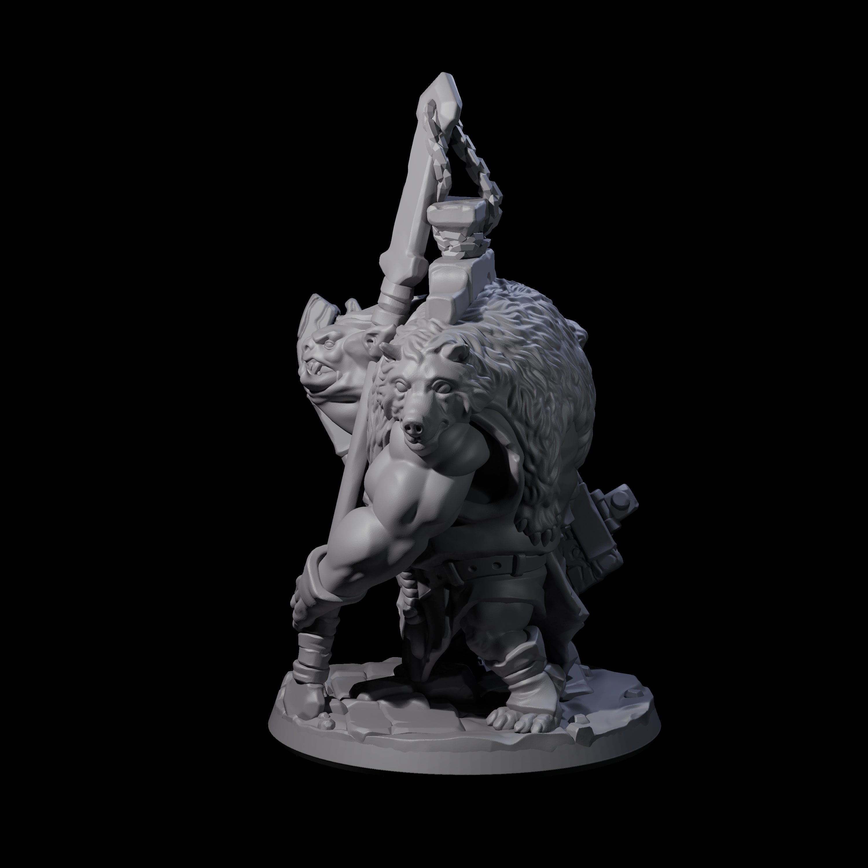 Frothing Ogre C Miniature for Dungeons and Dragons, Pathfinder or other TTRPGs