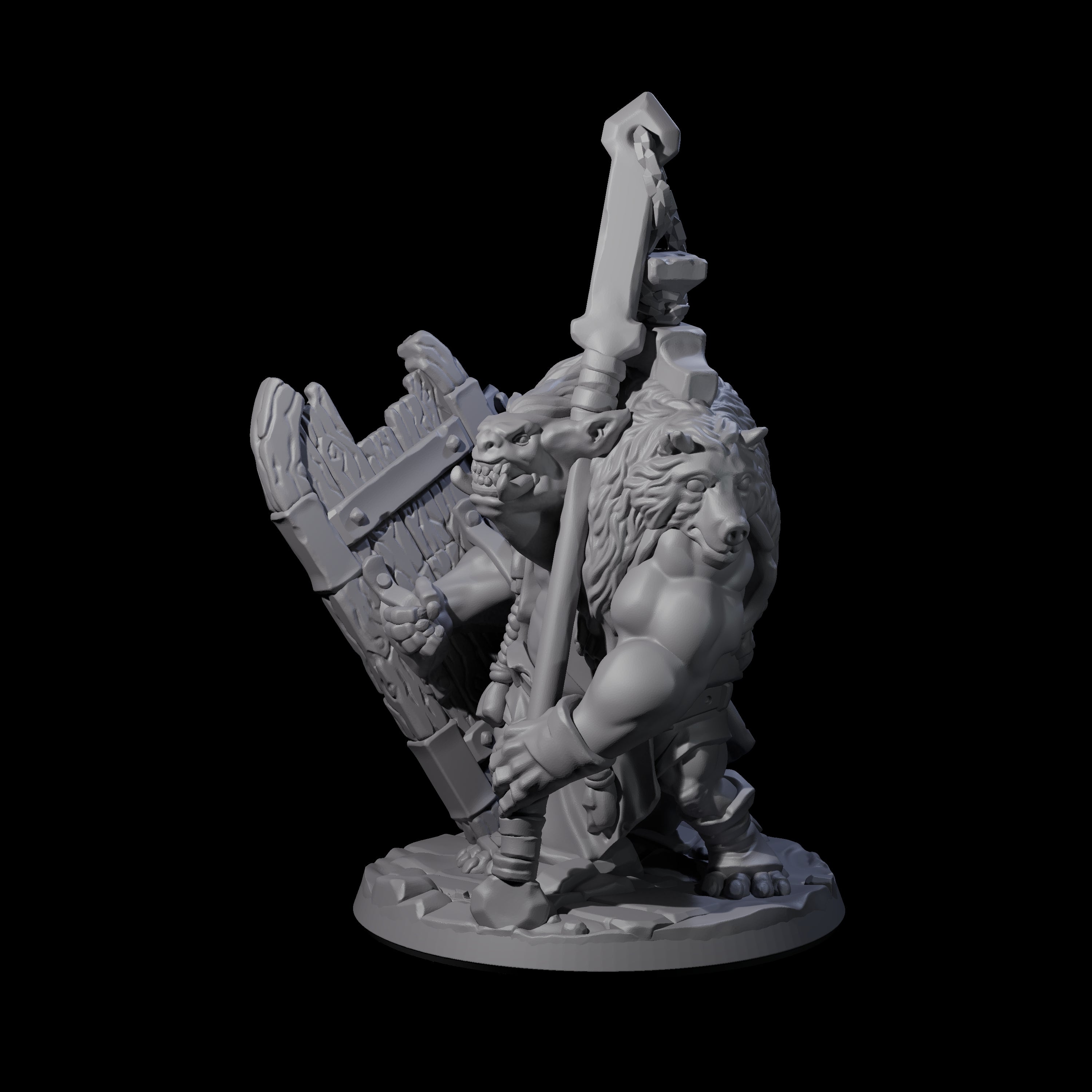 Frothing Ogre C Miniature for Dungeons and Dragons, Pathfinder or other TTRPGs