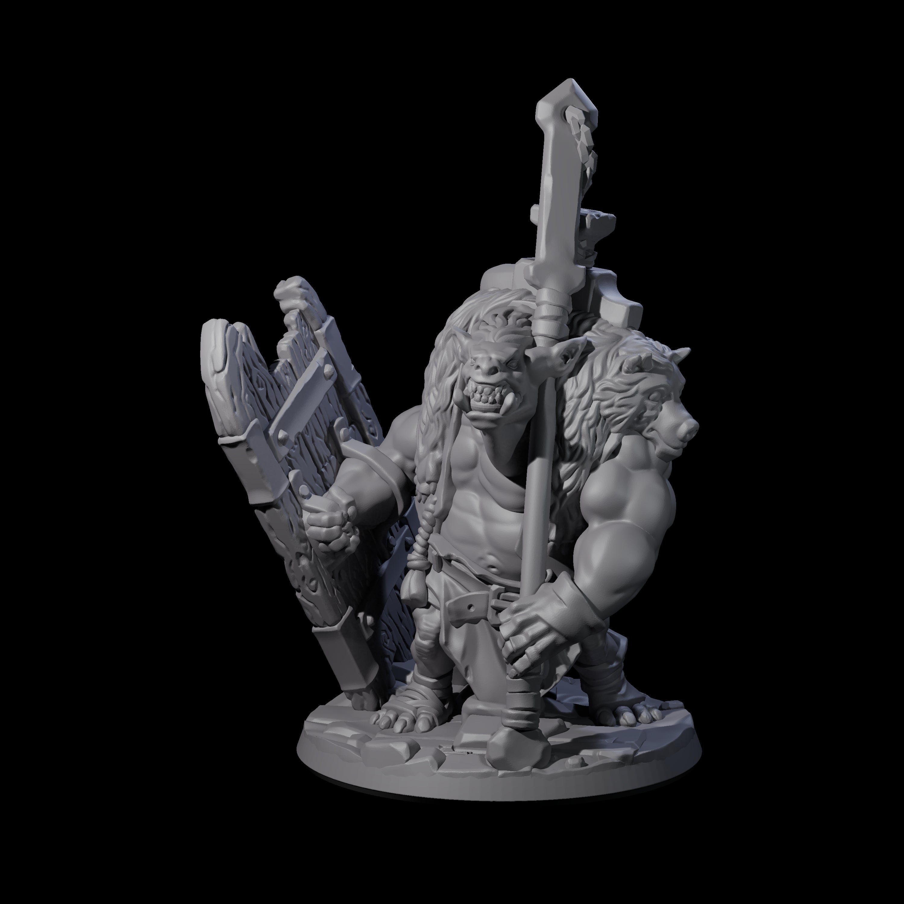 Frothing Ogre C Miniature for Dungeons and Dragons, Pathfinder or other TTRPGs