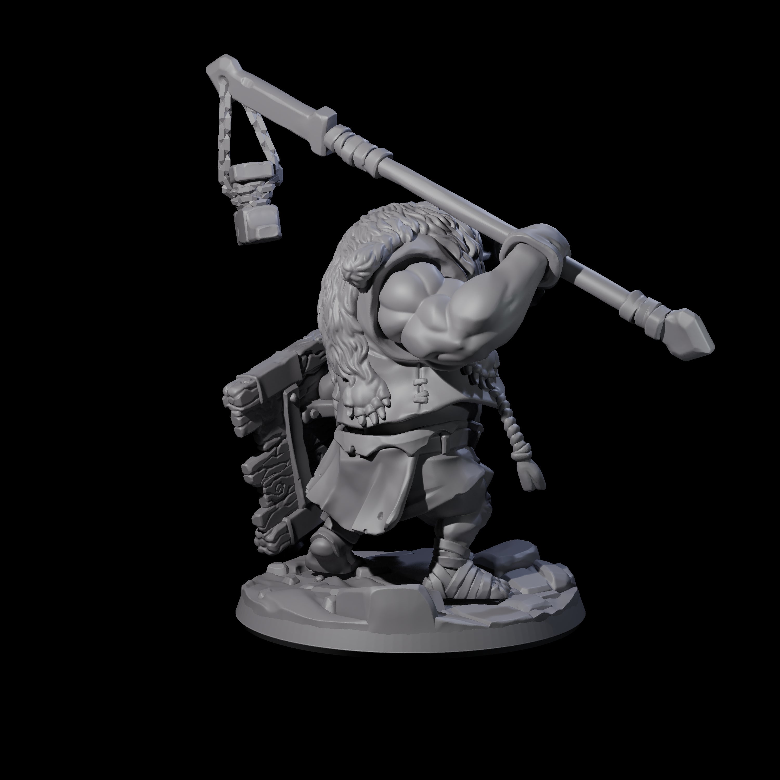 Frothing Ogre C Miniature for Dungeons and Dragons, Pathfinder or other TTRPGs