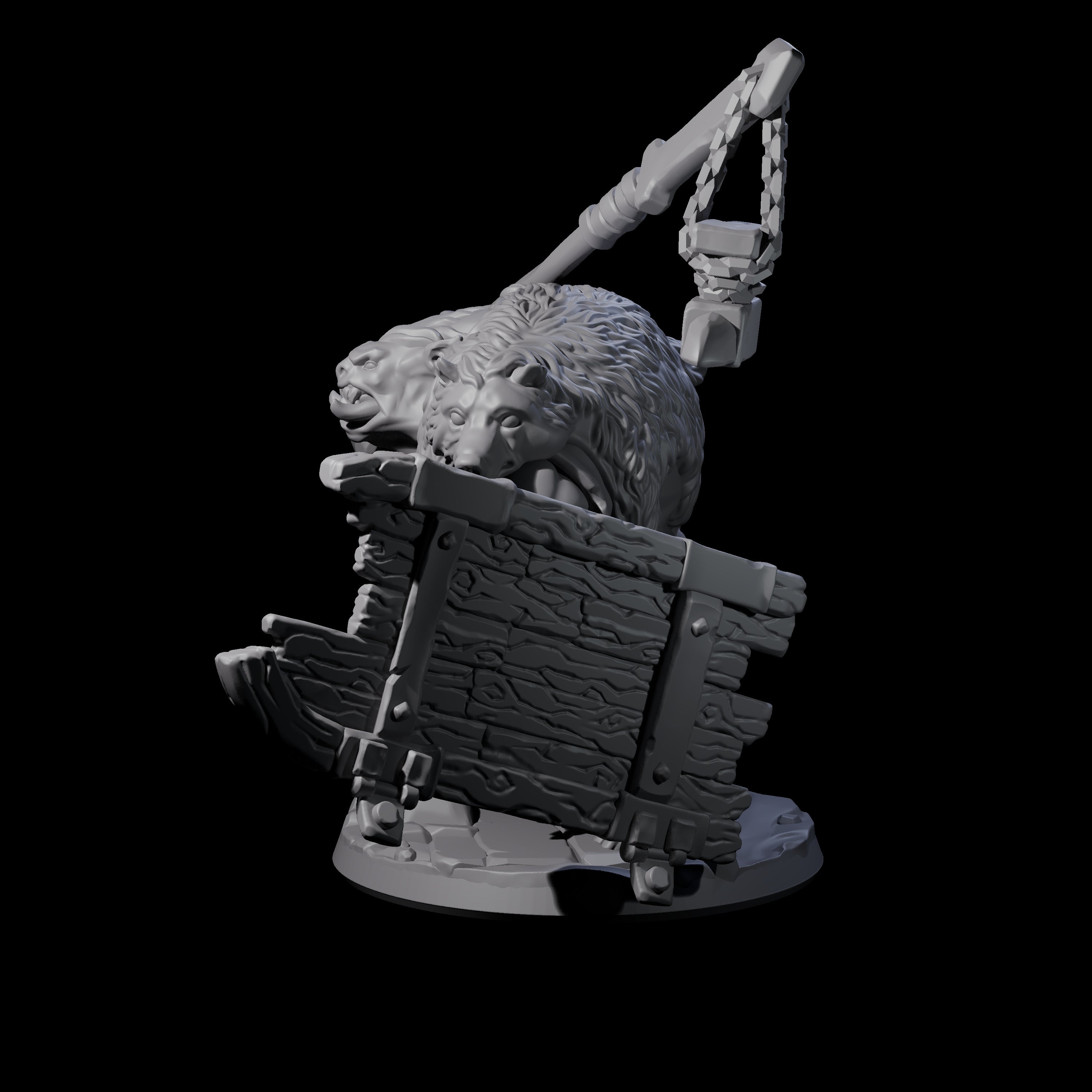 Frothing Ogre C Miniature for Dungeons and Dragons, Pathfinder or other TTRPGs