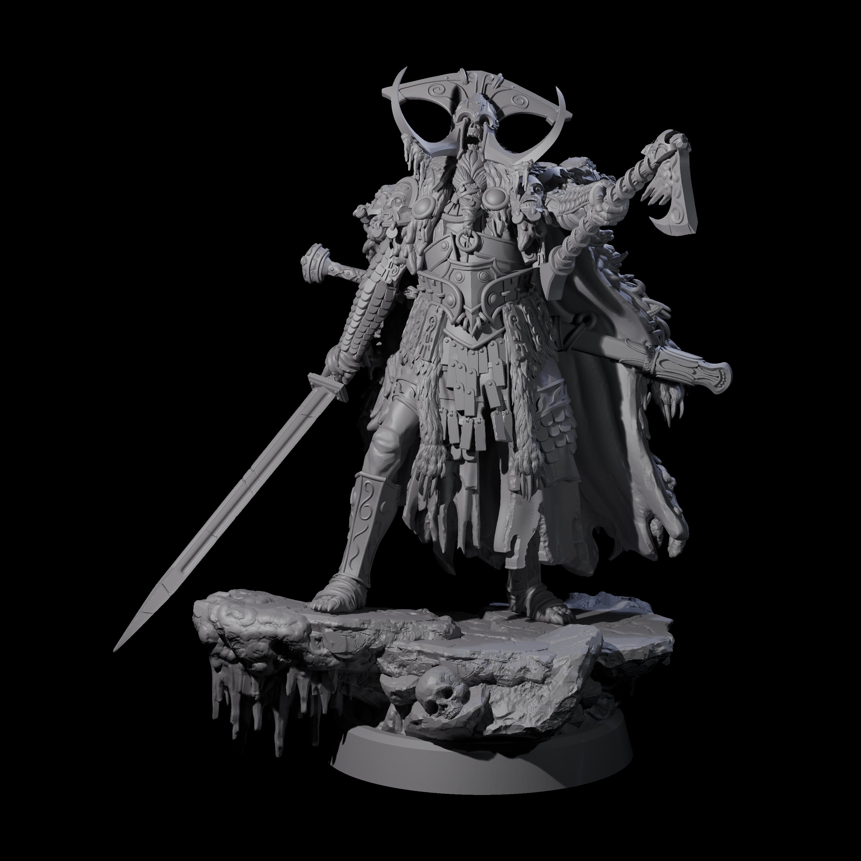 Frozen Expanse Draugr A Miniature for Dungeons and Dragons, Pathfinder or other TTRPGs