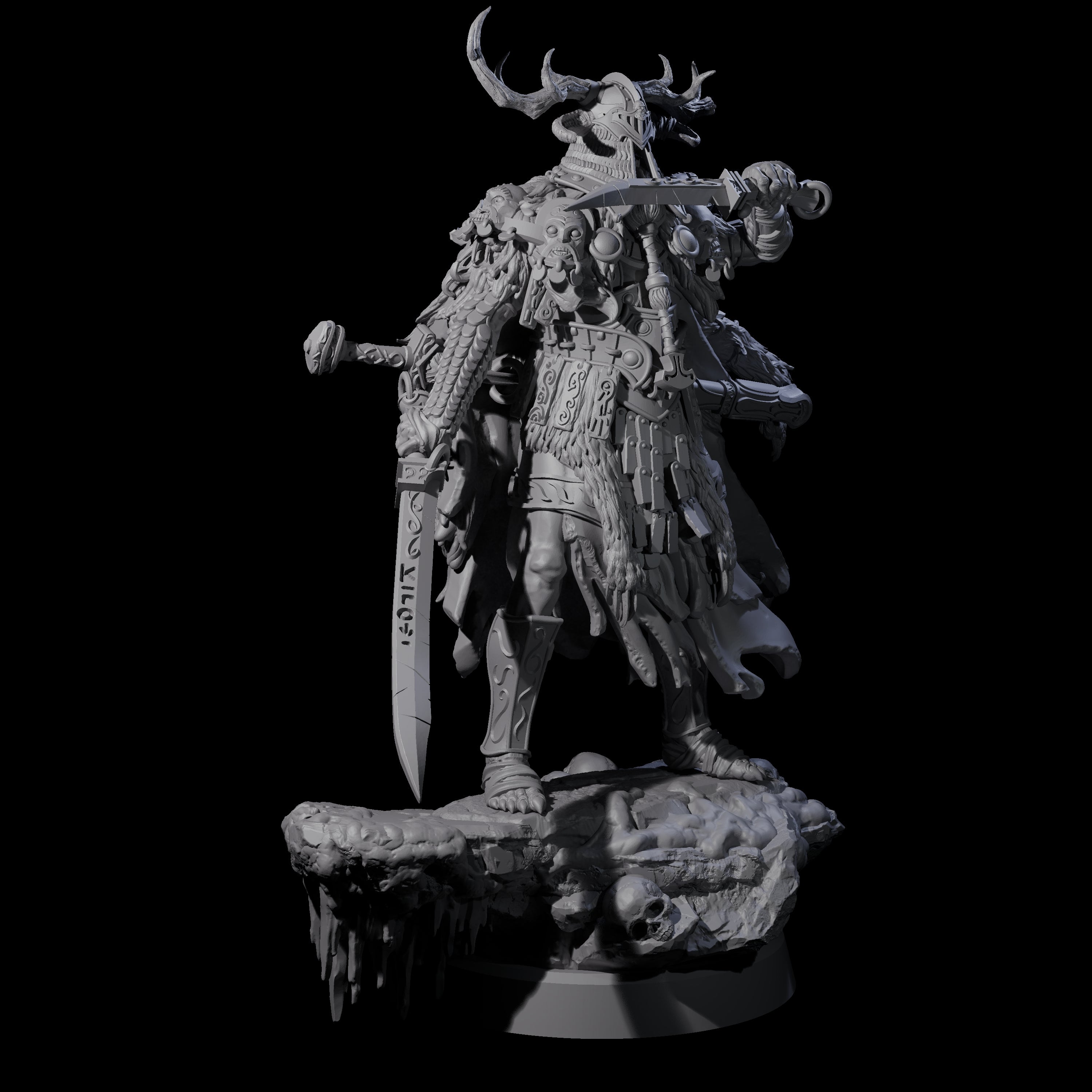 Frozen Expanse Draugr C Miniature for Dungeons and Dragons, Pathfinder or other TTRPGs
