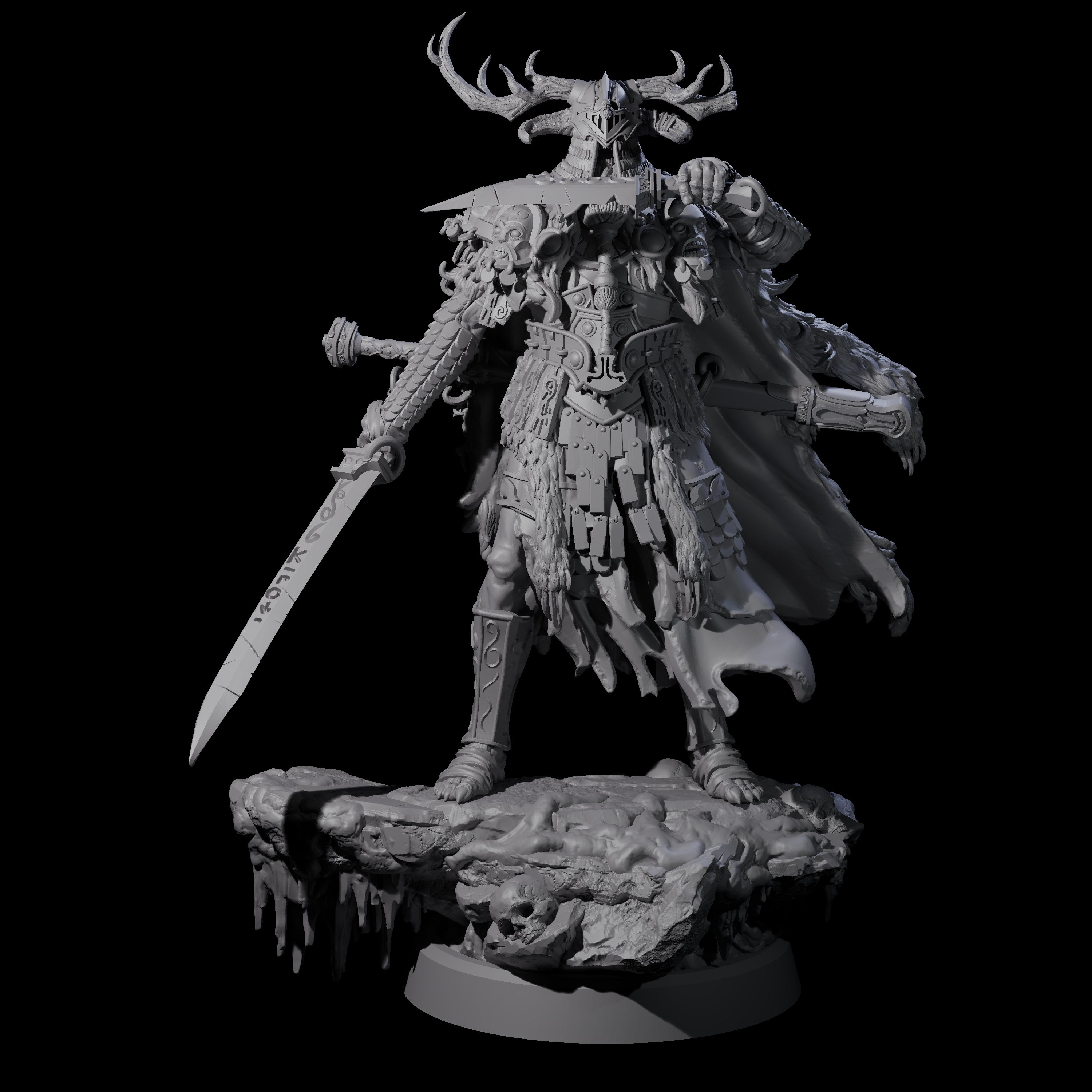 Frozen Expanse Draugr C Miniature for Dungeons and Dragons, Pathfinder or other TTRPGs
