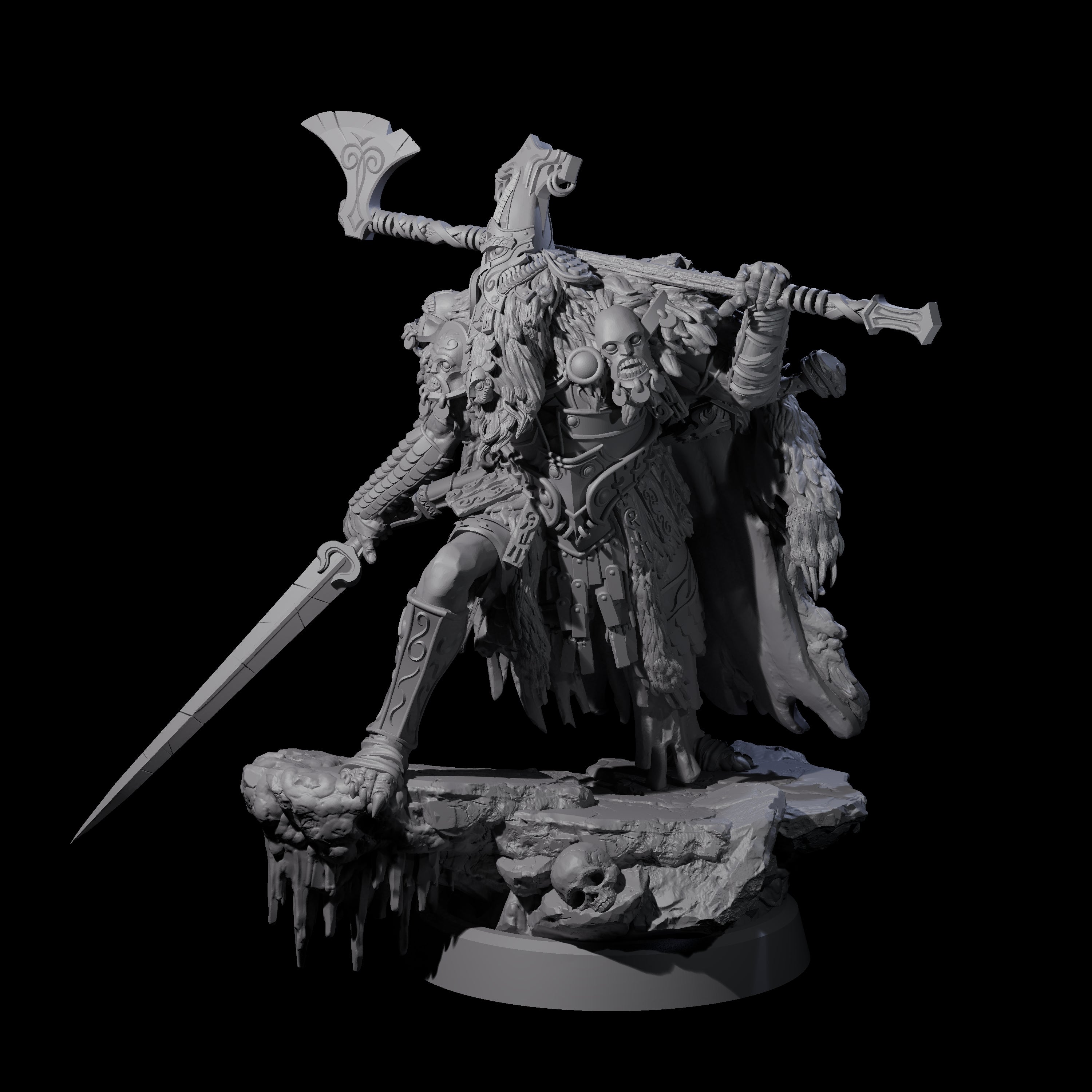 Frozen Expanse Draugr D Miniature for Dungeons and Dragons, Pathfinder or other TTRPGs