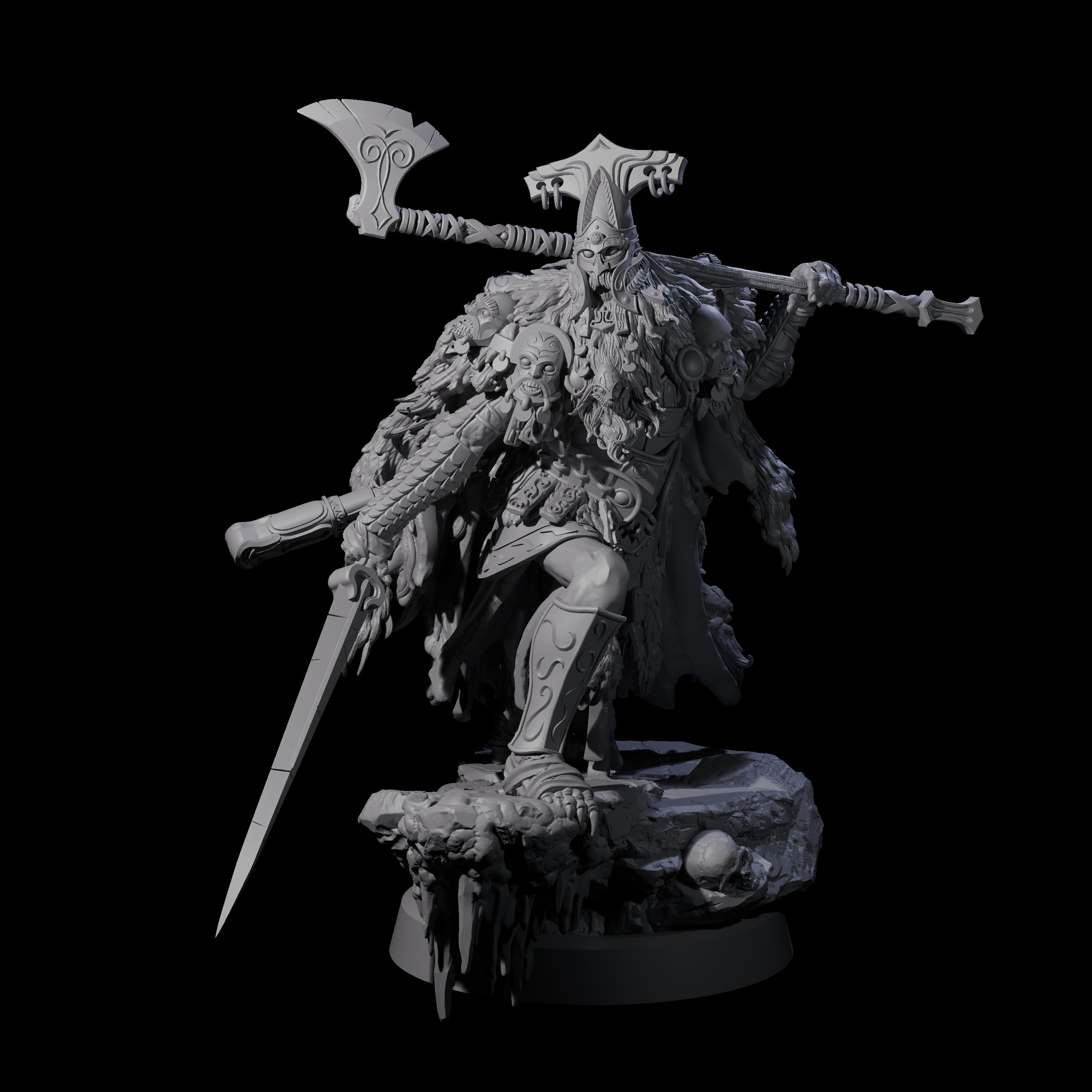 Frozen Expanse Draugr D Miniature for Dungeons and Dragons, Pathfinder or other TTRPGs