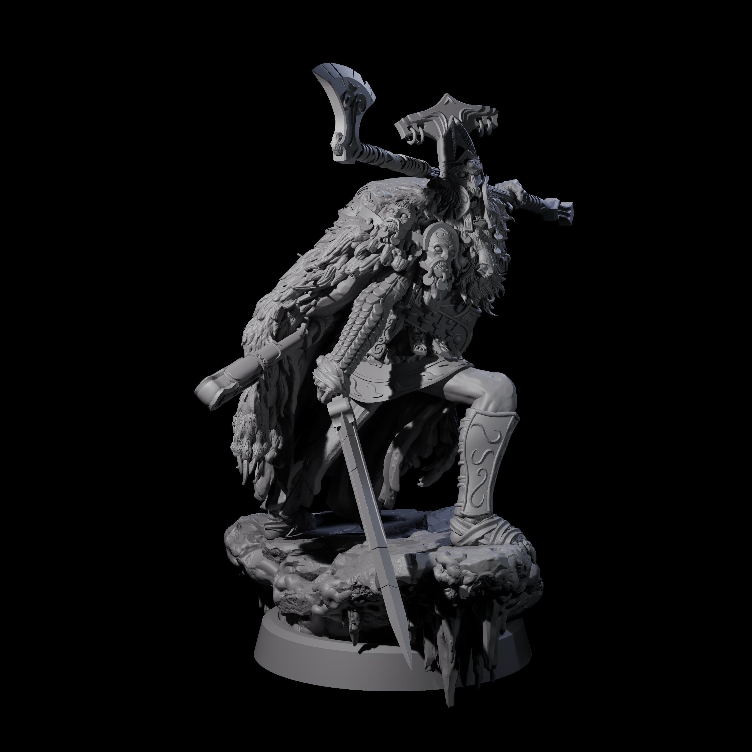 Frozen Expanse Draugr D Miniature for Dungeons and Dragons, Pathfinder or other TTRPGs