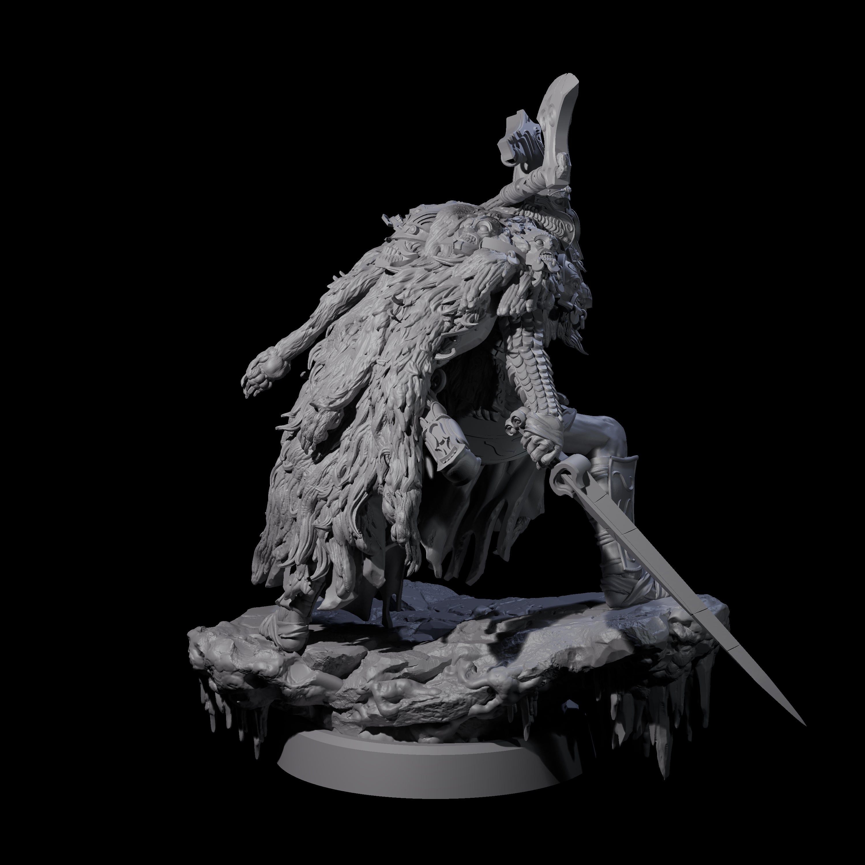 Frozen Expanse Draugr D Miniature for Dungeons and Dragons, Pathfinder or other TTRPGs