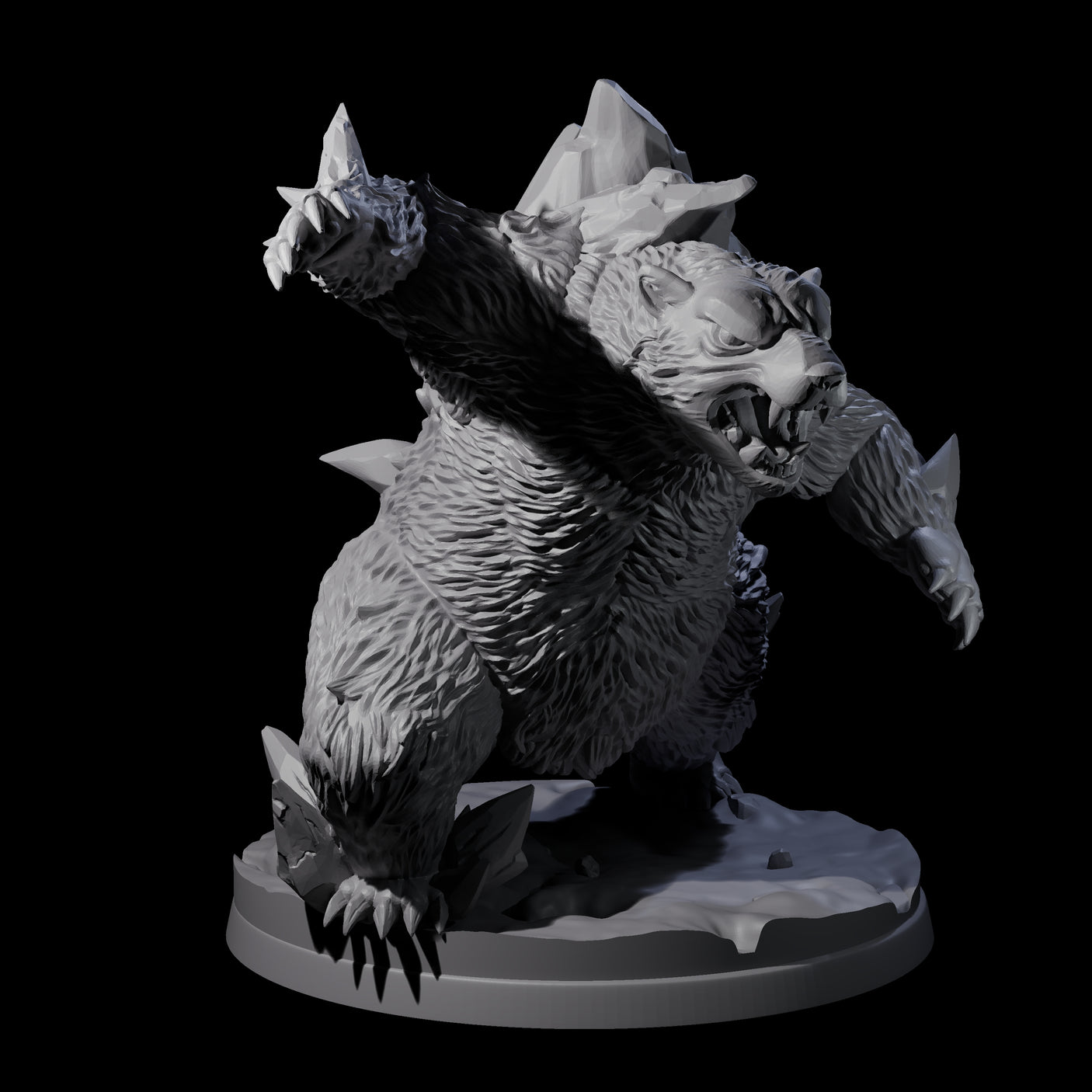 Frozen Polar Bear Beast A Miniature for Dungeons and Dragons, Pathfinder or other TTRPGs