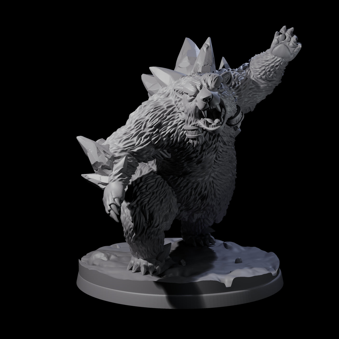 Frozen Polar Bear Beast B Miniature for Dungeons and Dragons, Pathfinder or other TTRPGs