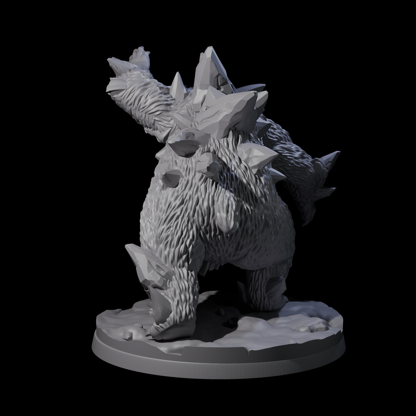 Frozen Polar Bear Beast B Miniature for Dungeons and Dragons, Pathfinder or other TTRPGs