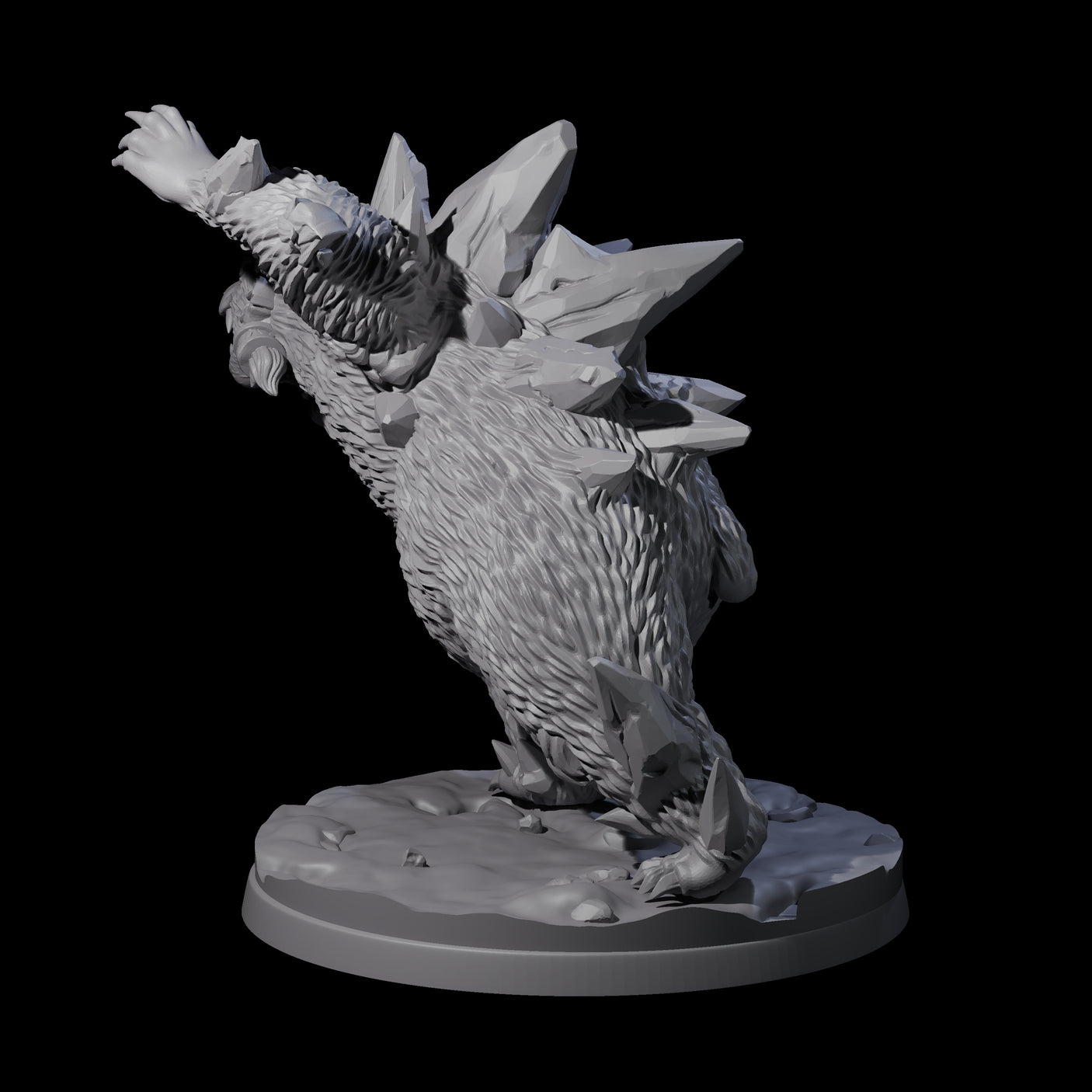 Frozen Polar Bear Beast B Miniature for Dungeons and Dragons, Pathfinder or other TTRPGs