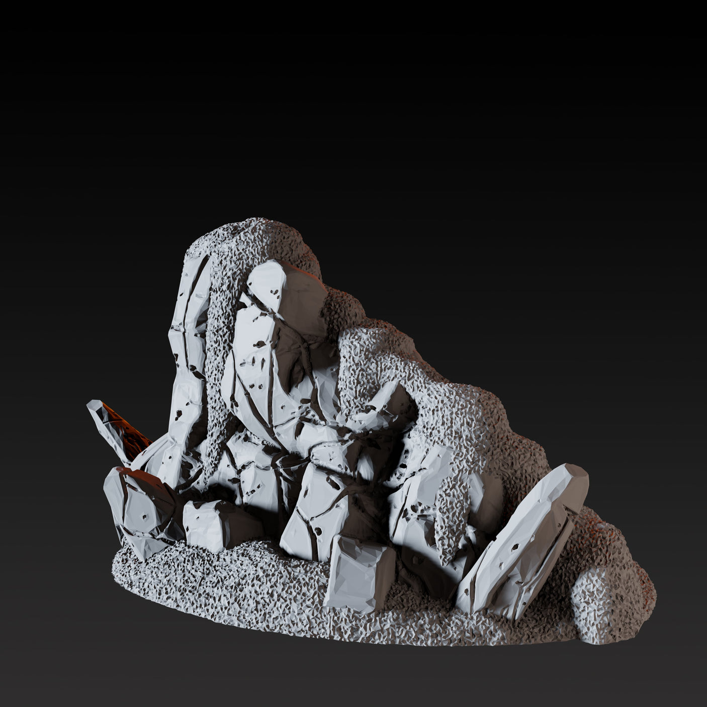 Frozen Waterfall B Miniature for Dungeons and Dragons, Pathfinder or other TTRPGs