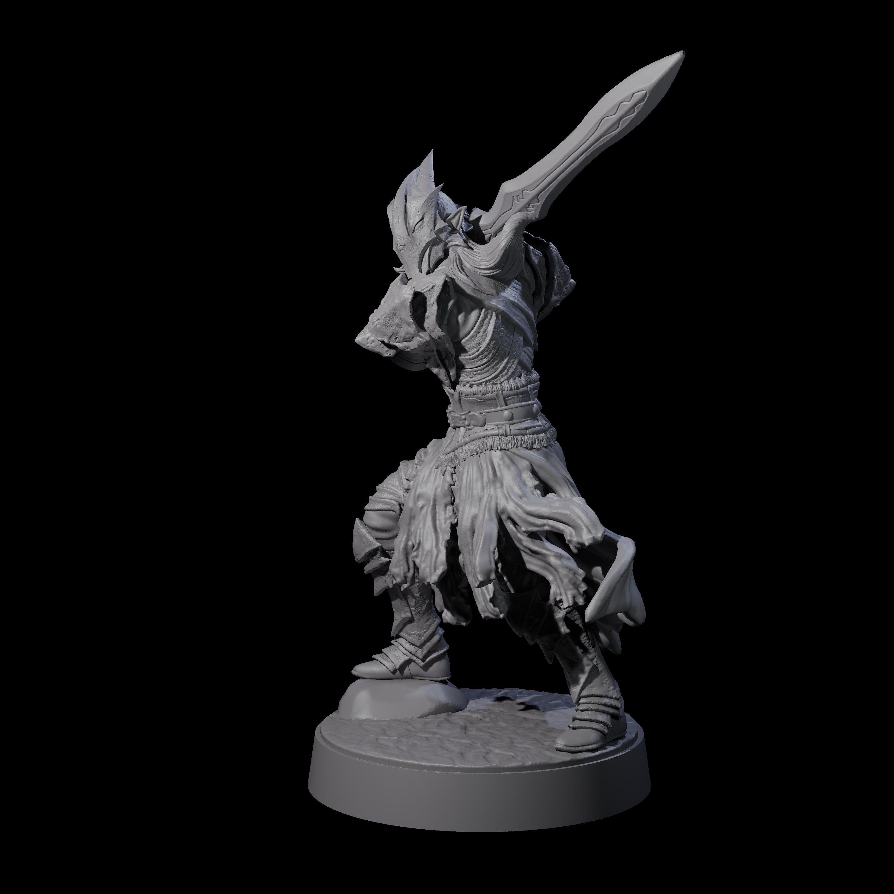 Full Helm Elf Blademaster D Miniature for Dungeons and Dragons, Pathfinder or other TTRPGs