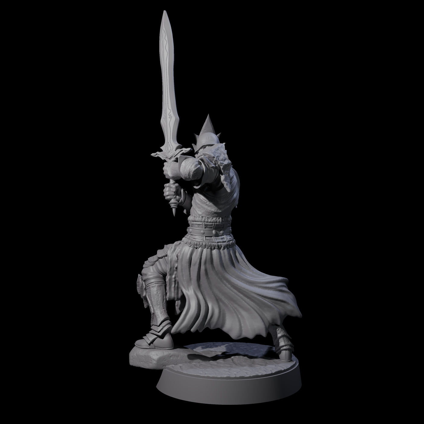 Full Helm Elf Blademaster E Miniature for Dungeons and Dragons, Pathfinder or other TTRPGs