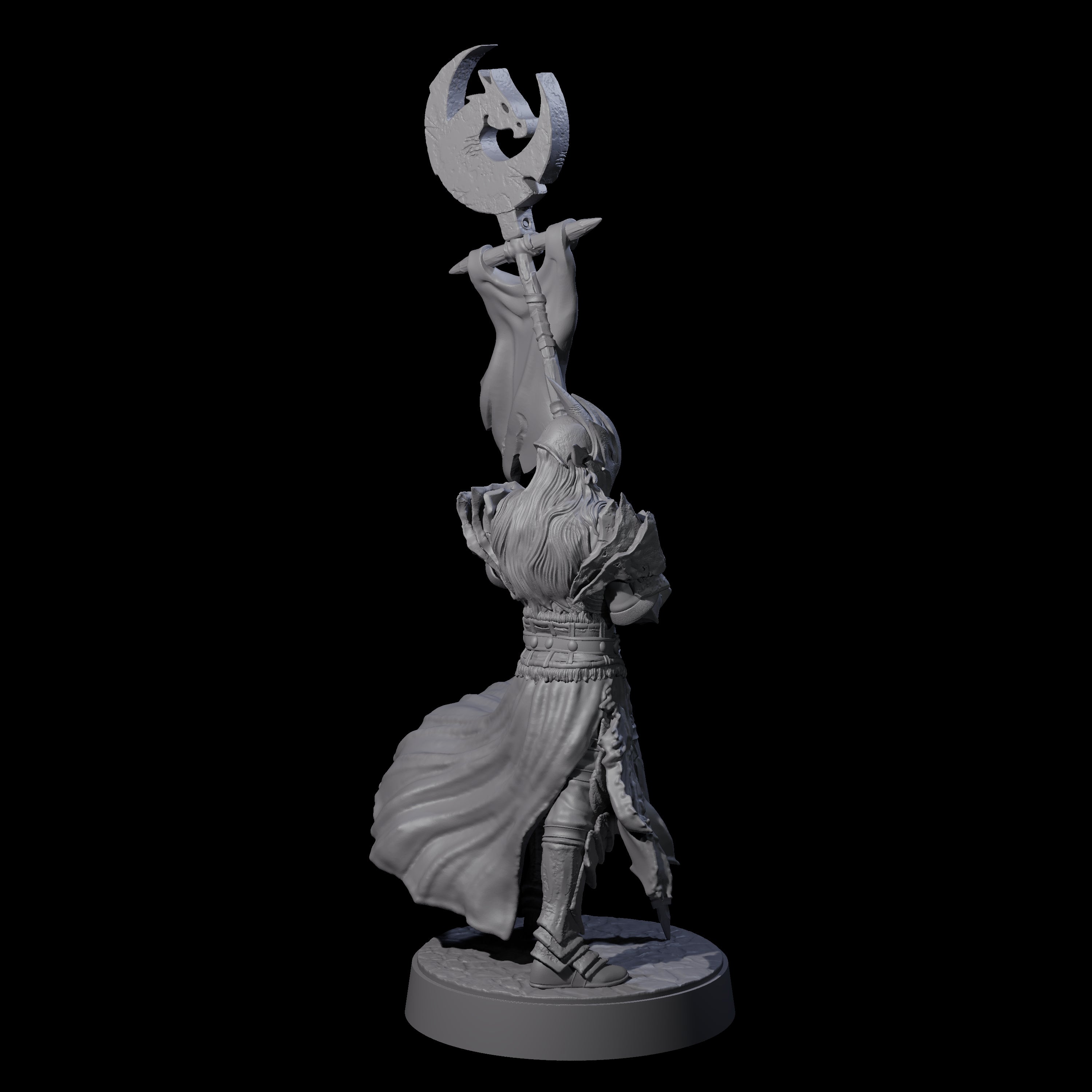 Full Helm Elf Blademaster F Miniature for Dungeons and Dragons, Pathfinder or other TTRPGs