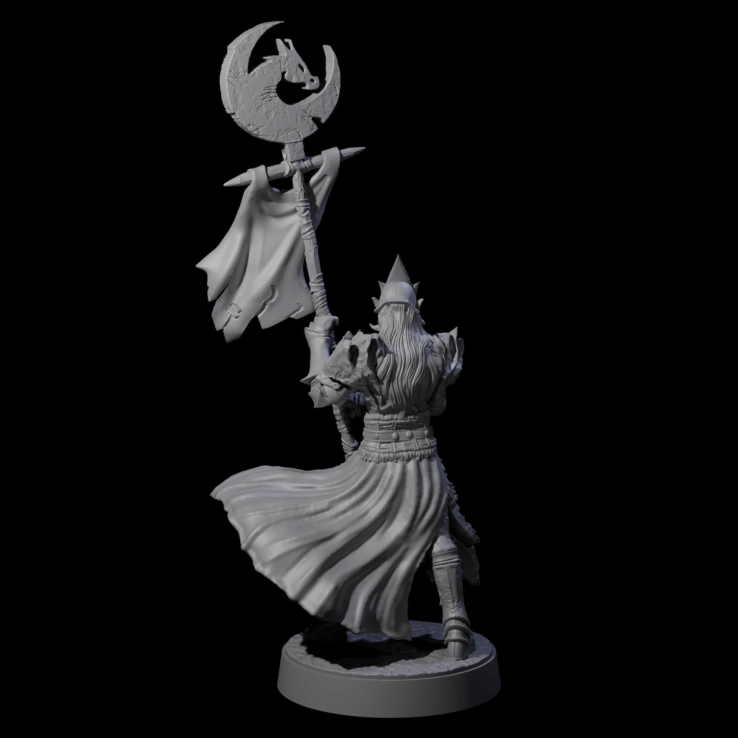 Full Helm Elf Blademaster F Miniature for Dungeons and Dragons, Pathfinder or other TTRPGs