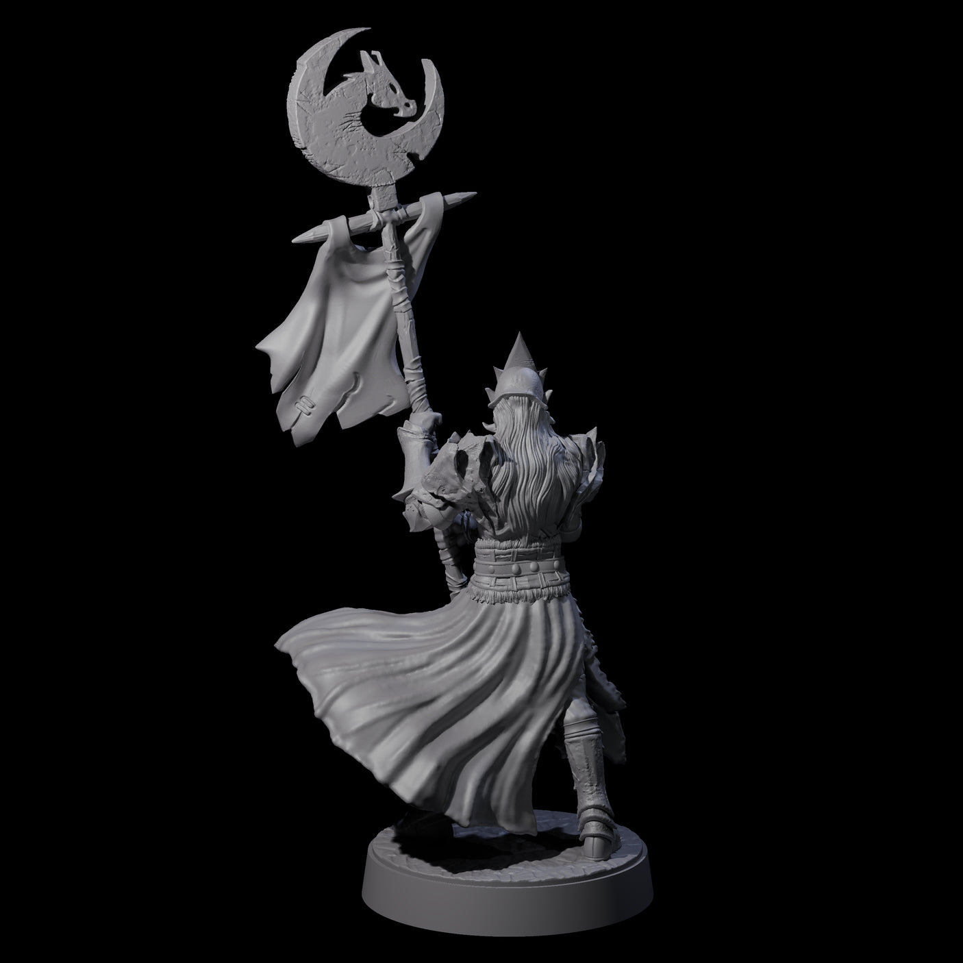 Full Helm Elf Blademaster F Miniature for Dungeons and Dragons, Pathfinder or other TTRPGs