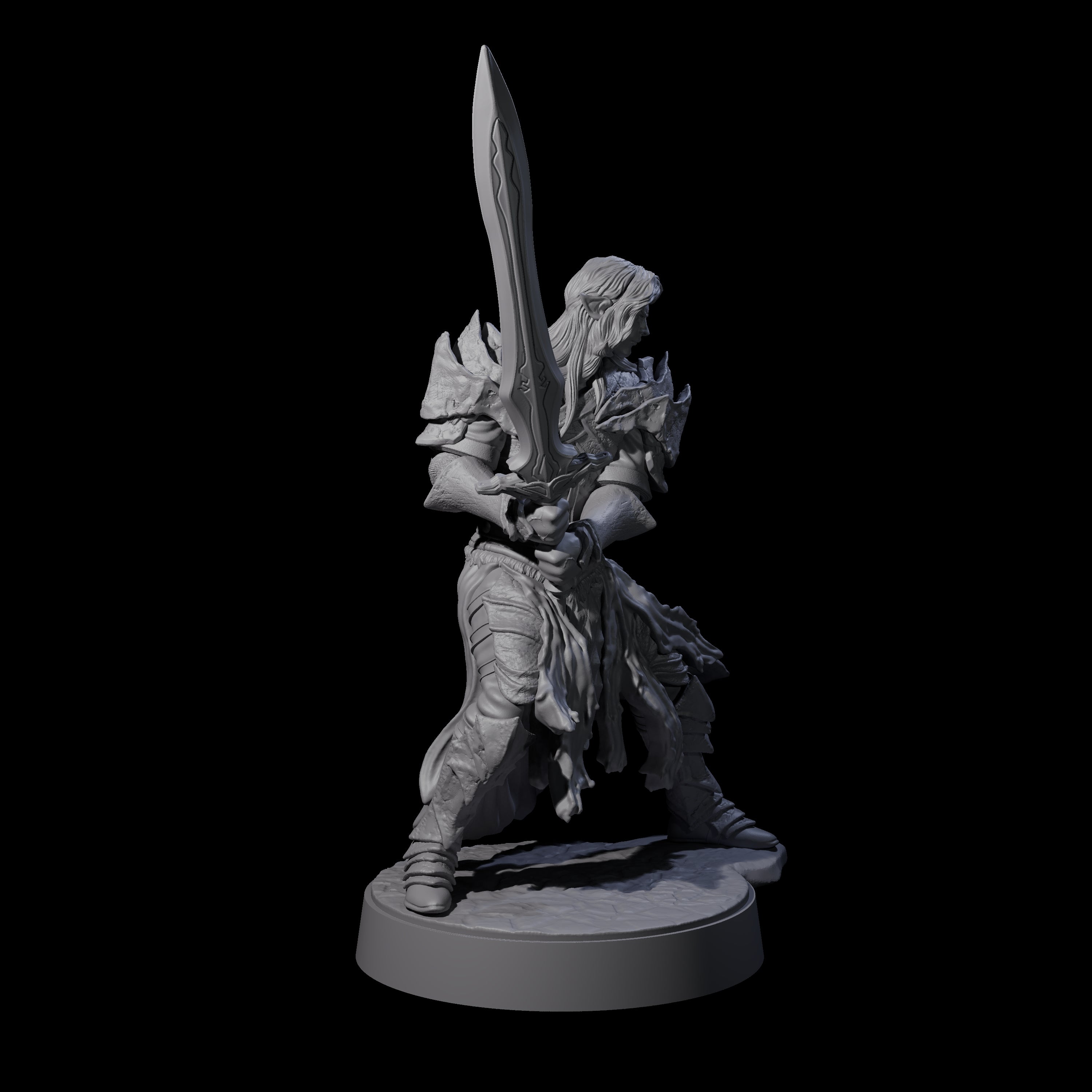 Full Helm Elf Blademaster G Miniature for Dungeons and Dragons, Pathfinder or other TTRPGs