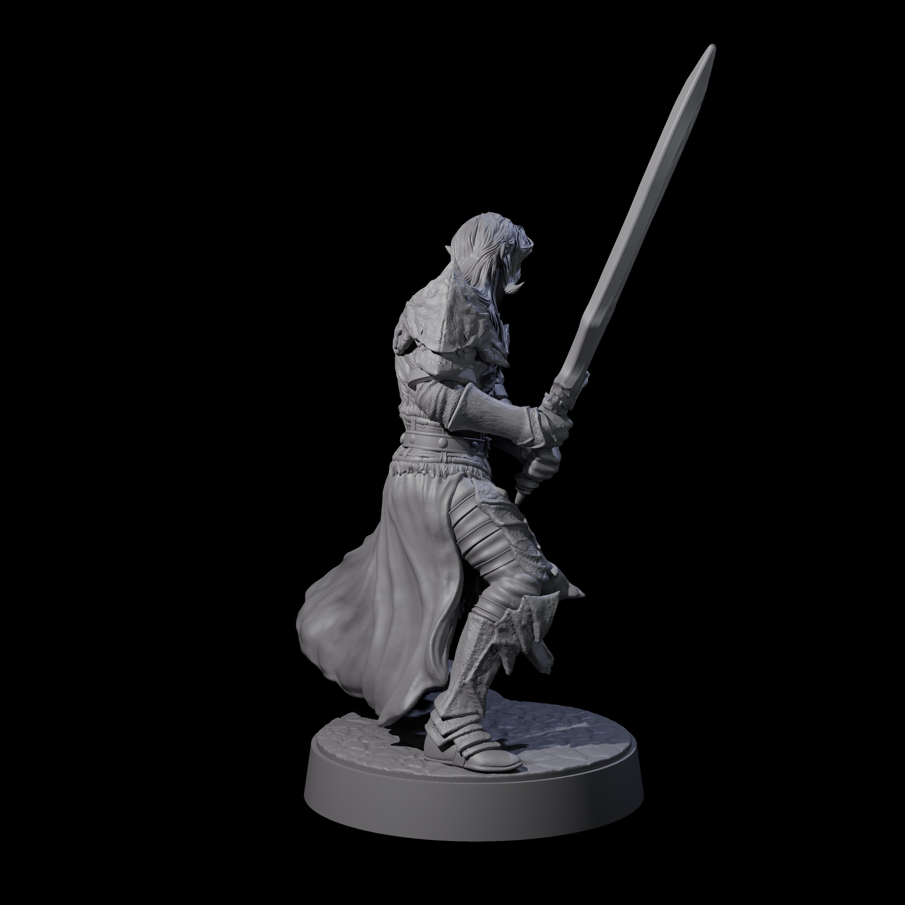 Full Helm Elf Blademaster G Miniature for Dungeons and Dragons, Pathfinder or other TTRPGs