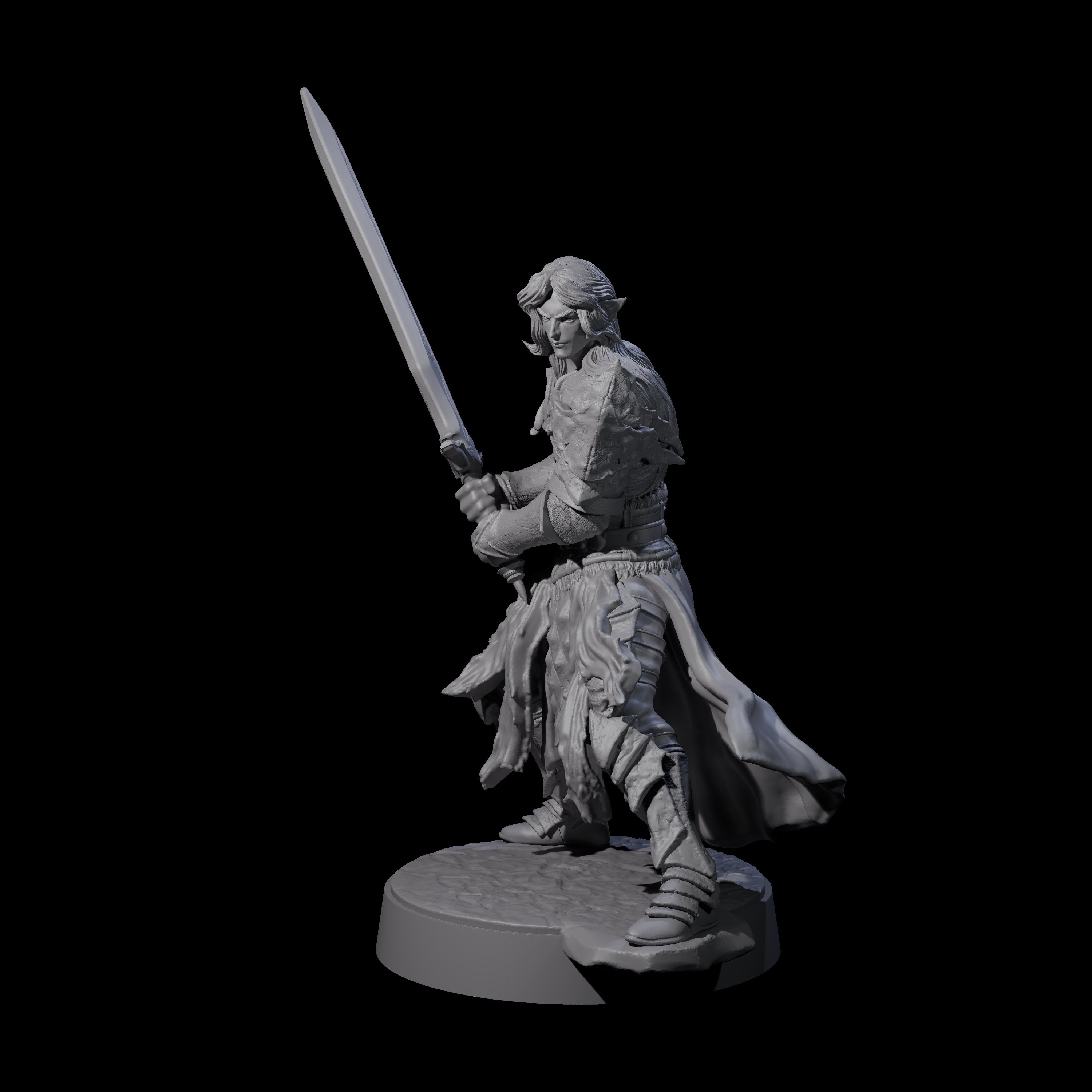Full Helm Elf Blademaster G Miniature for Dungeons and Dragons, Pathfinder or other TTRPGs