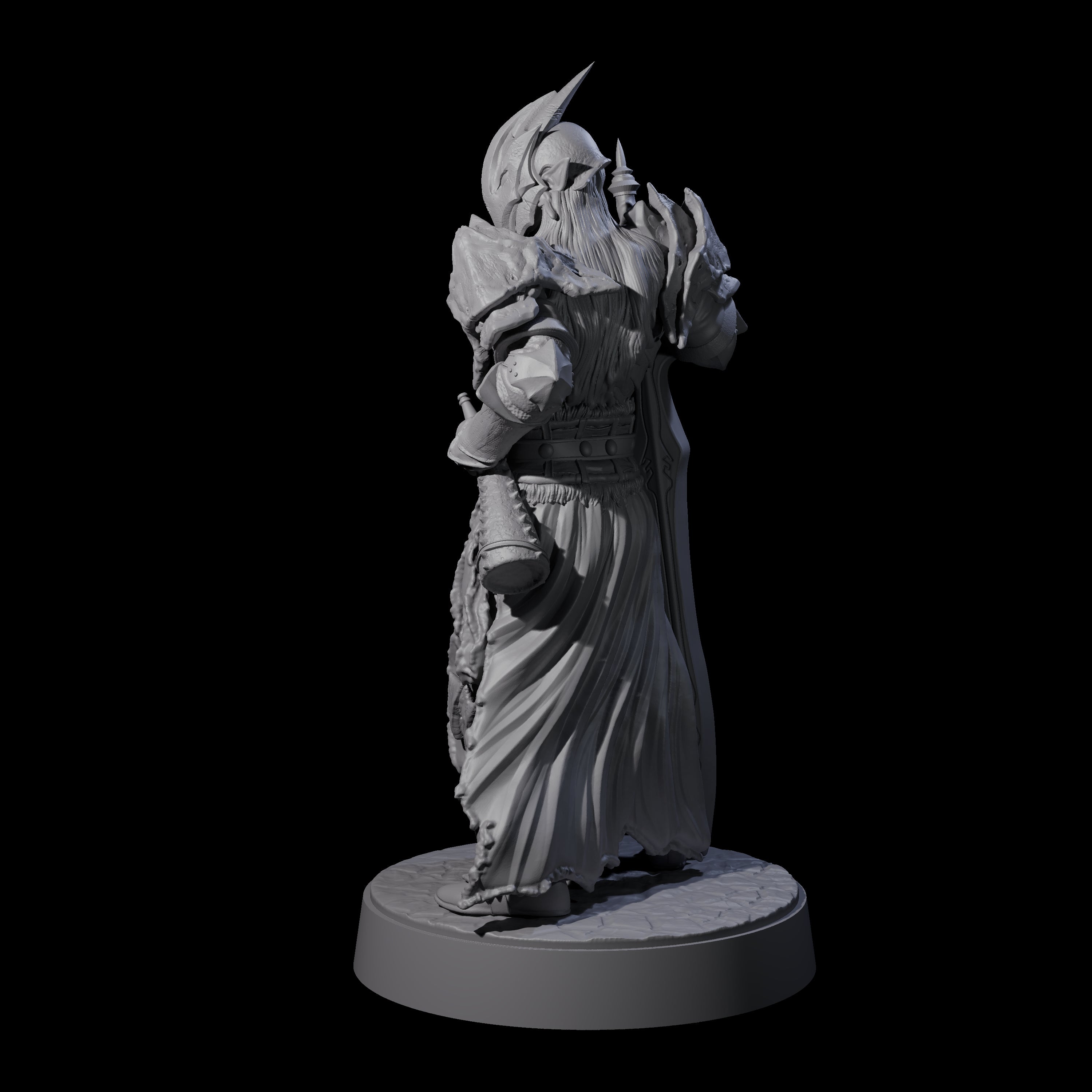 Full Helm Elf Blademaster H Miniature for Dungeons and Dragons, Pathfinder or other TTRPGs