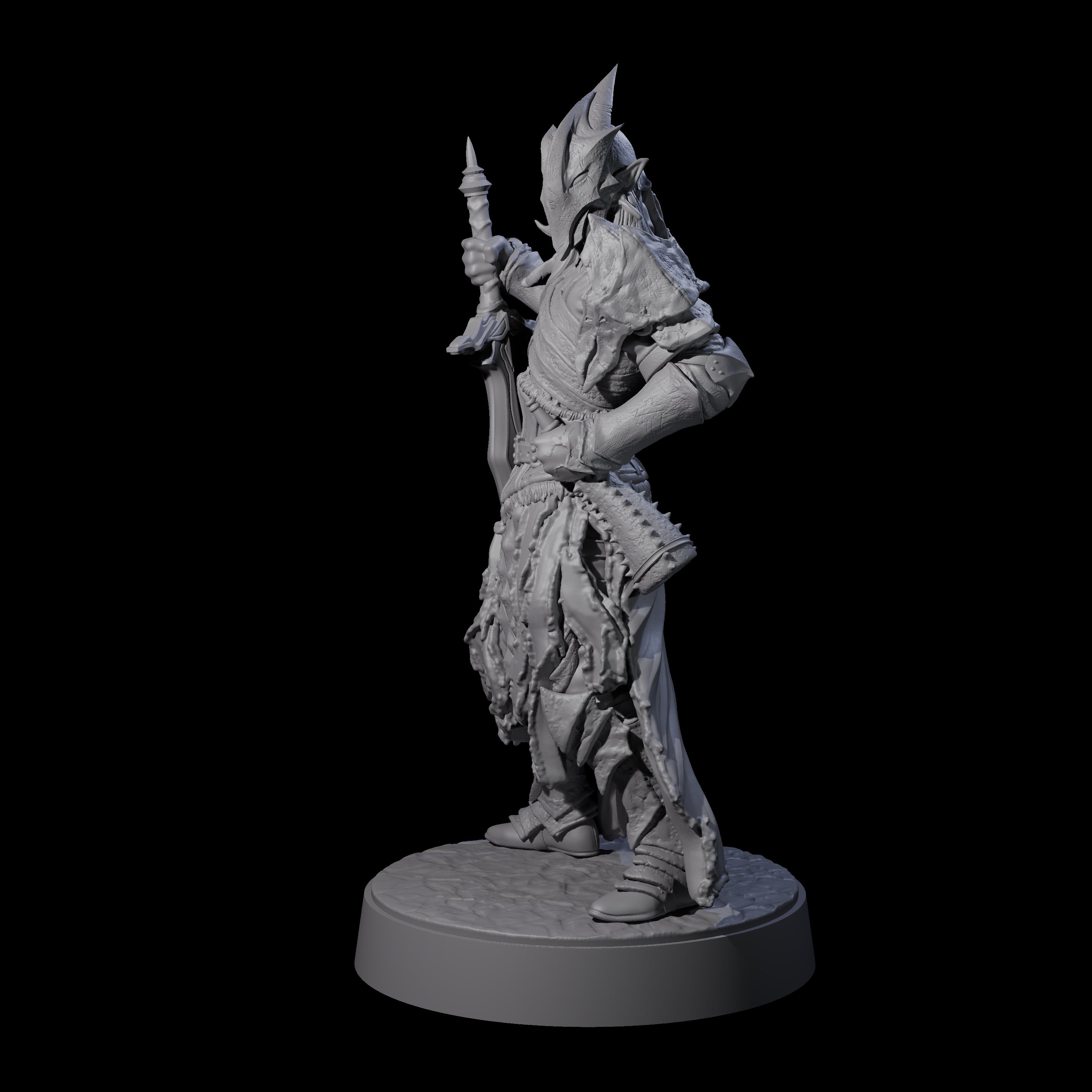 Full Helm Elf Blademaster H Miniature for Dungeons and Dragons, Pathfinder or other TTRPGs