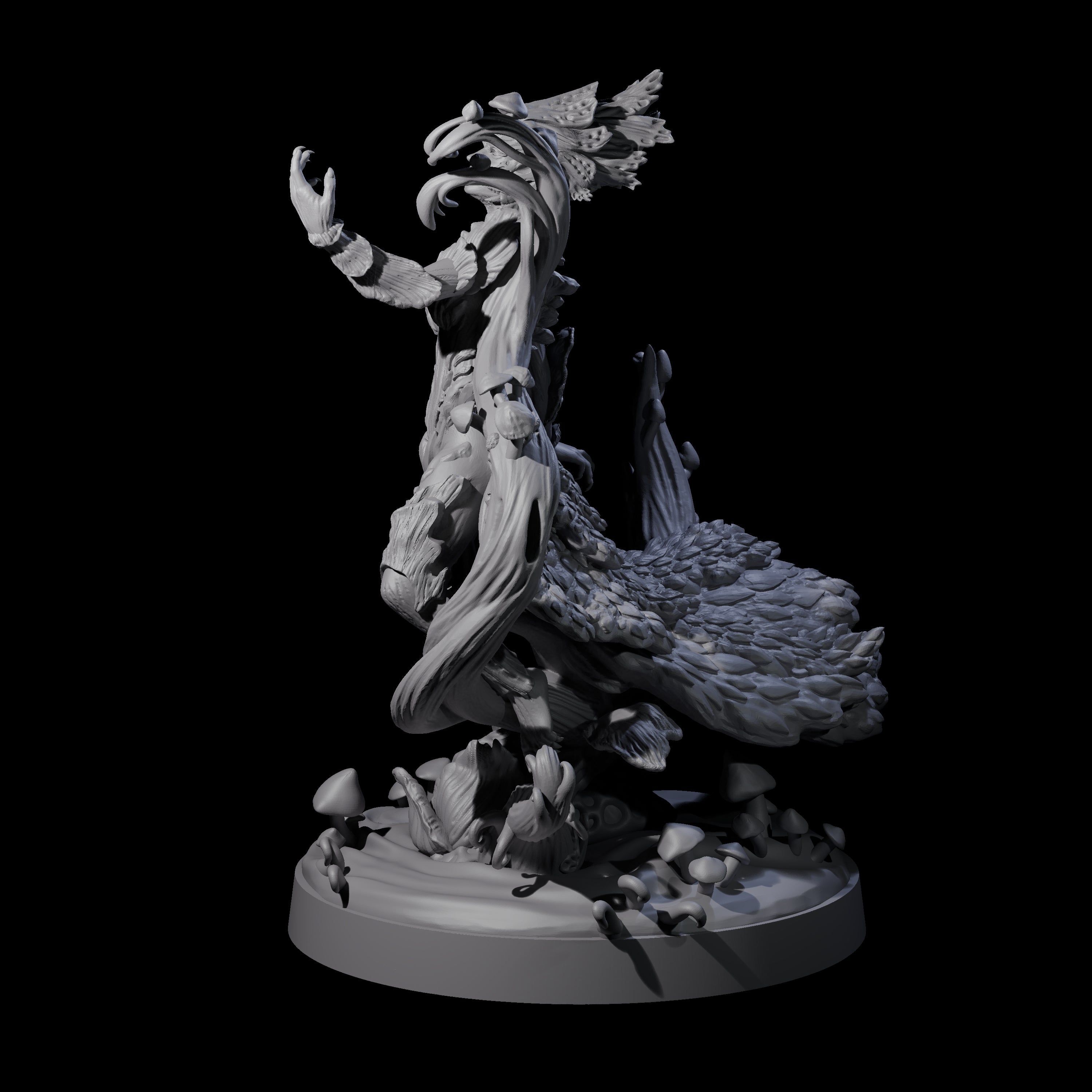 Fungal Dryad Miniature for Dungeons and Dragons, Pathfinder or other TTRPGs