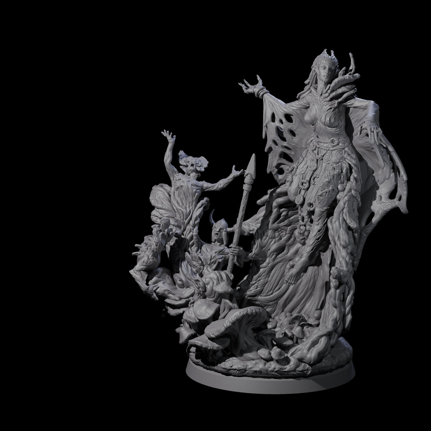 Fungal Night Hag A Miniature for Dungeons and Dragons, Pathfinder or other TTRPGs