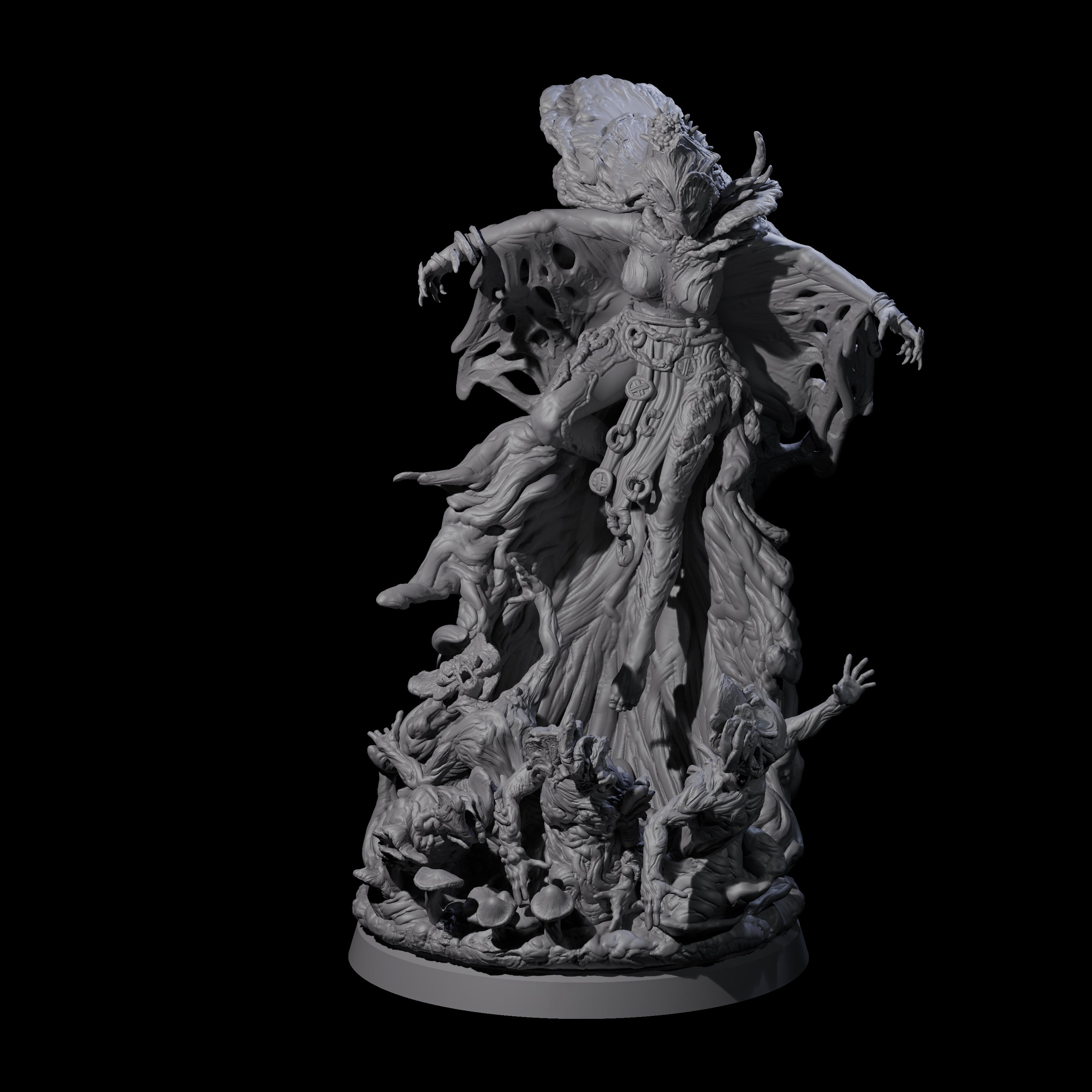 Fungal Night Hag B Miniature for Dungeons and Dragons, Pathfinder or other TTRPGs