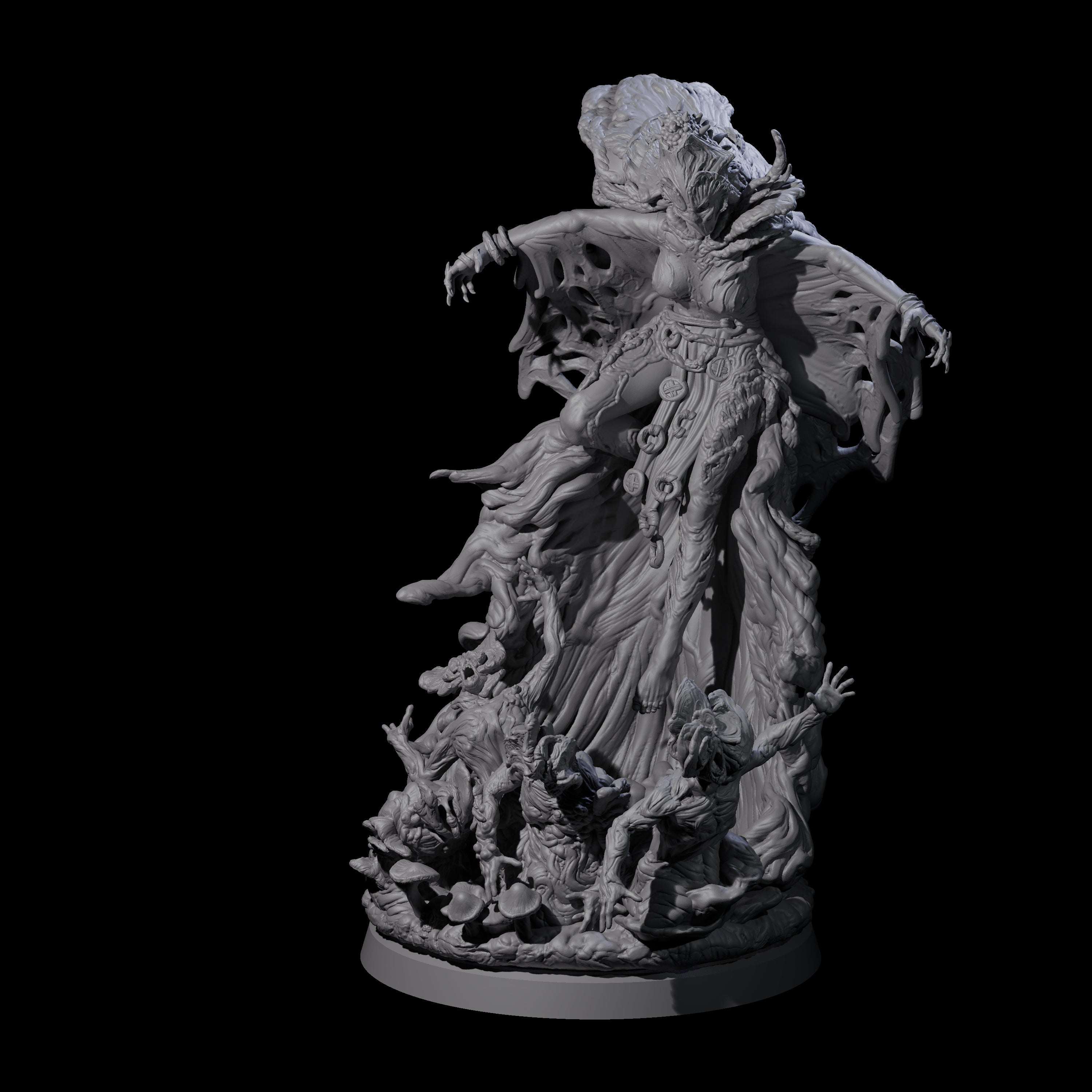 Fungal Night Hag B Miniature for Dungeons and Dragons, Pathfinder or other TTRPGs