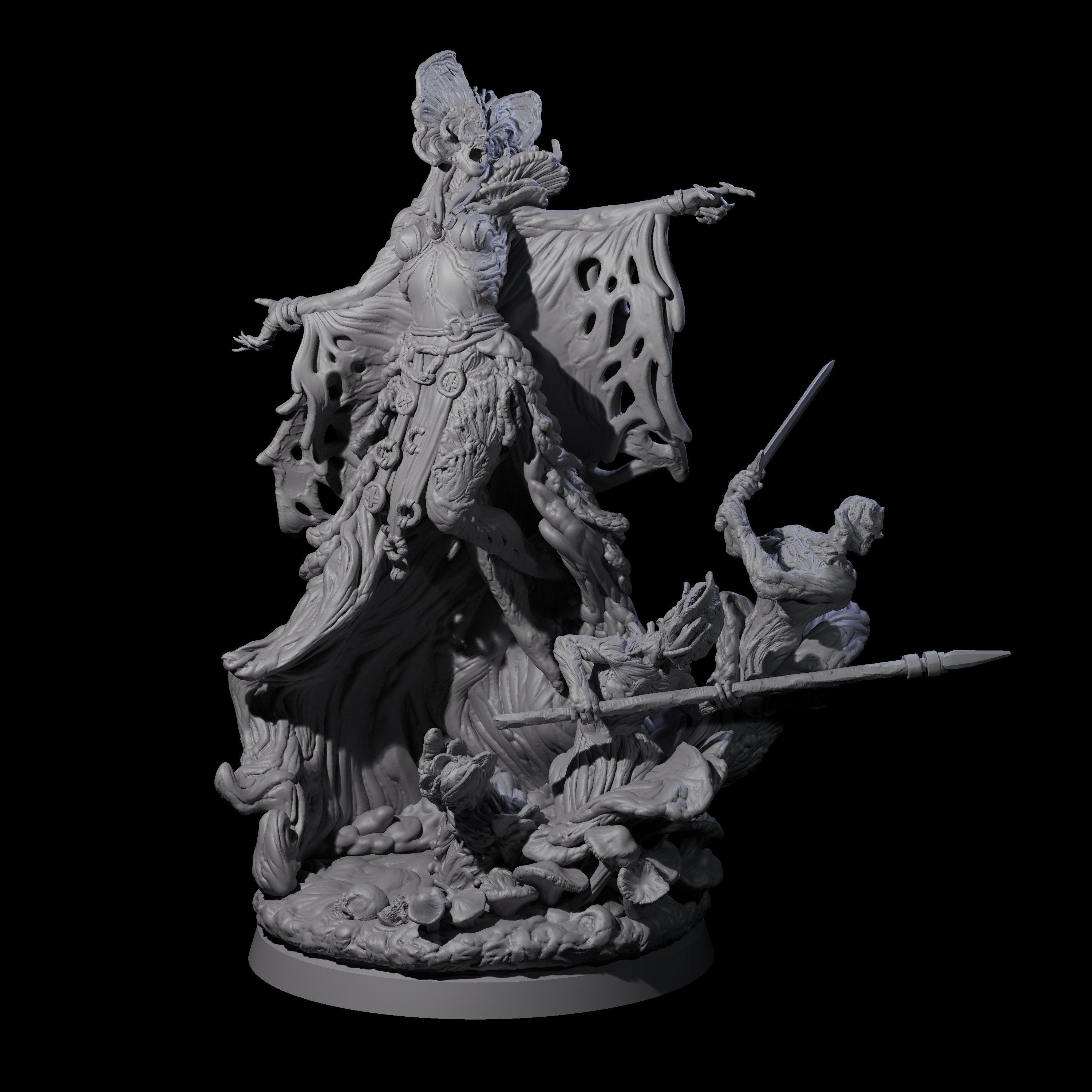 Fungal Night Hag D Miniature for Dungeons and Dragons, Pathfinder or other TTRPGs