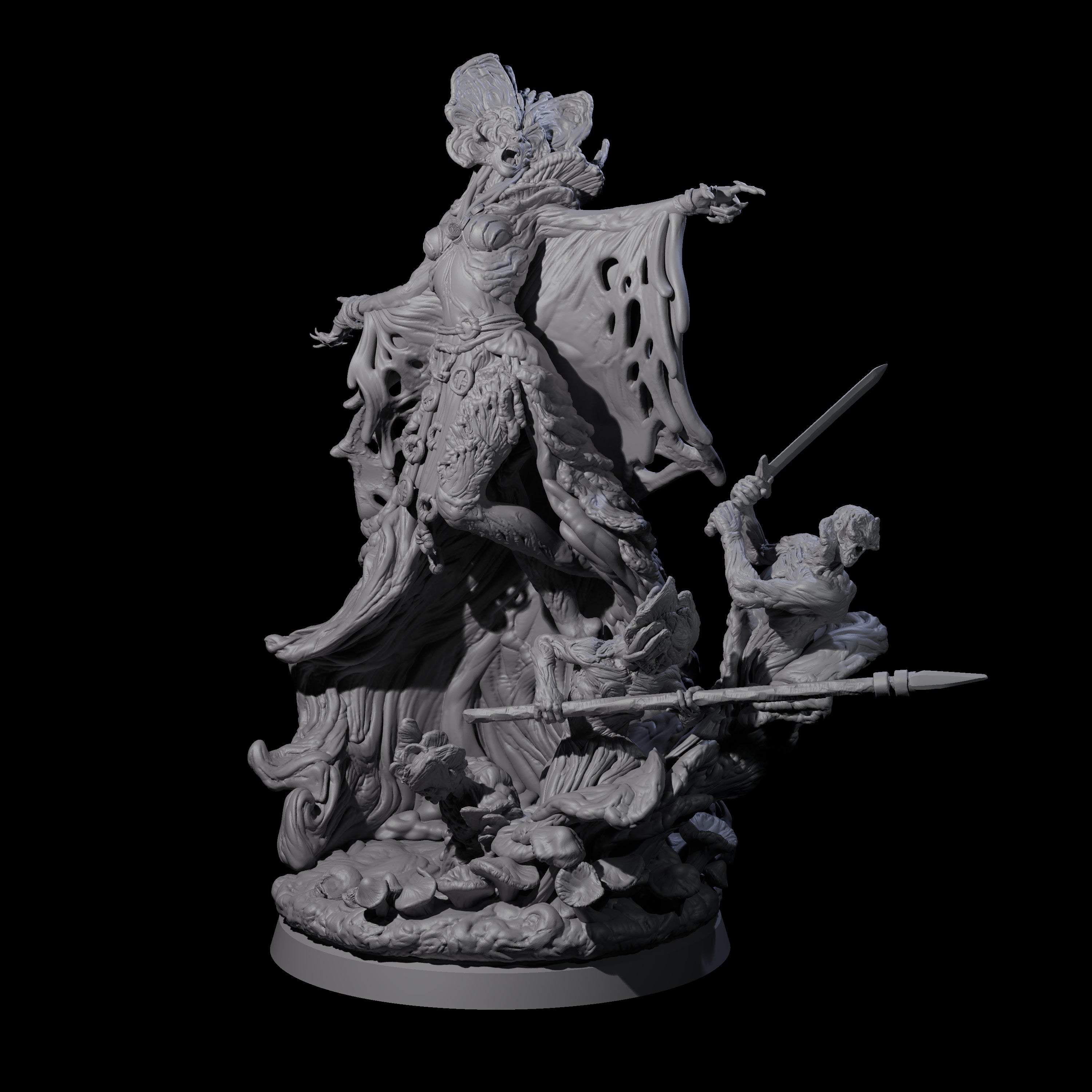 Fungal Night Hag D Miniature for Dungeons and Dragons, Pathfinder or other TTRPGs