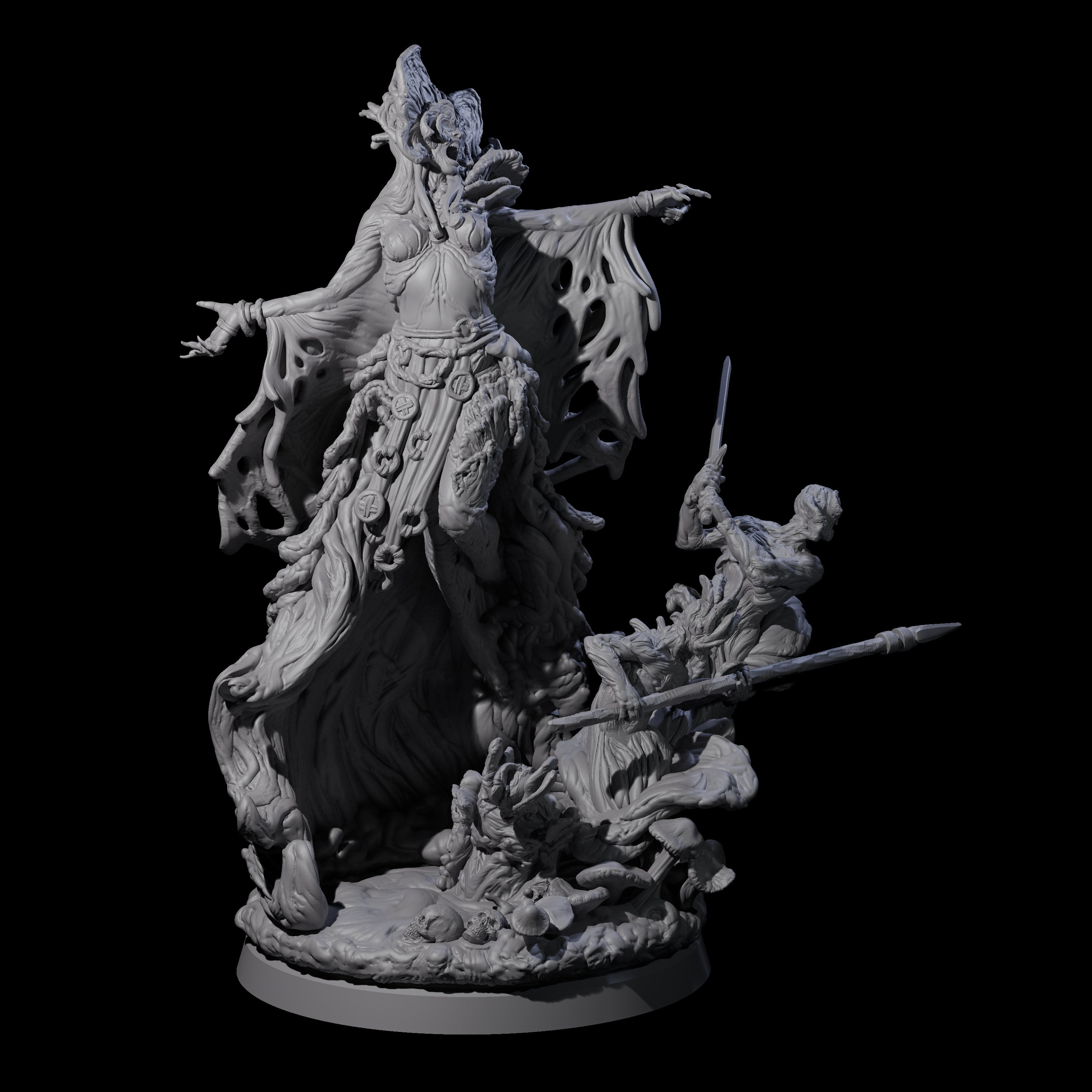 Fungal Night Hag D Miniature for Dungeons and Dragons, Pathfinder or other TTRPGs