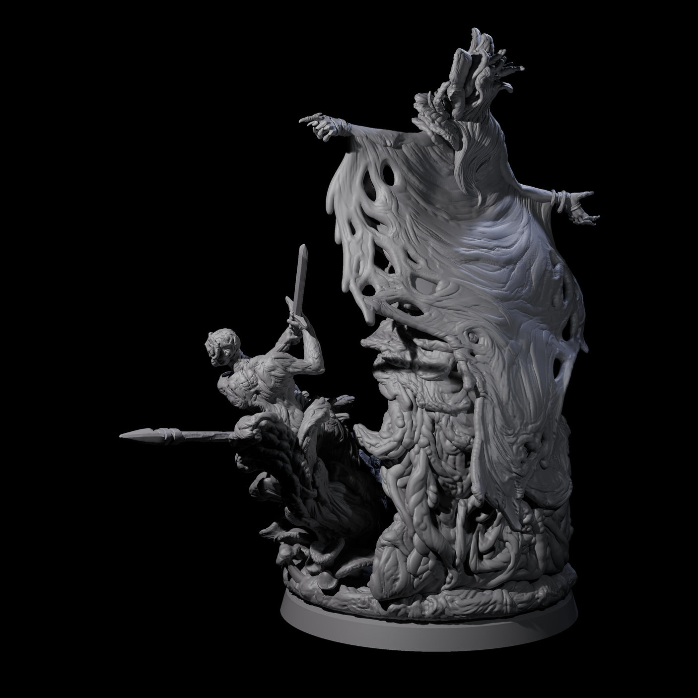 Fungal Night Hag D Miniature for Dungeons and Dragons, Pathfinder or other TTRPGs