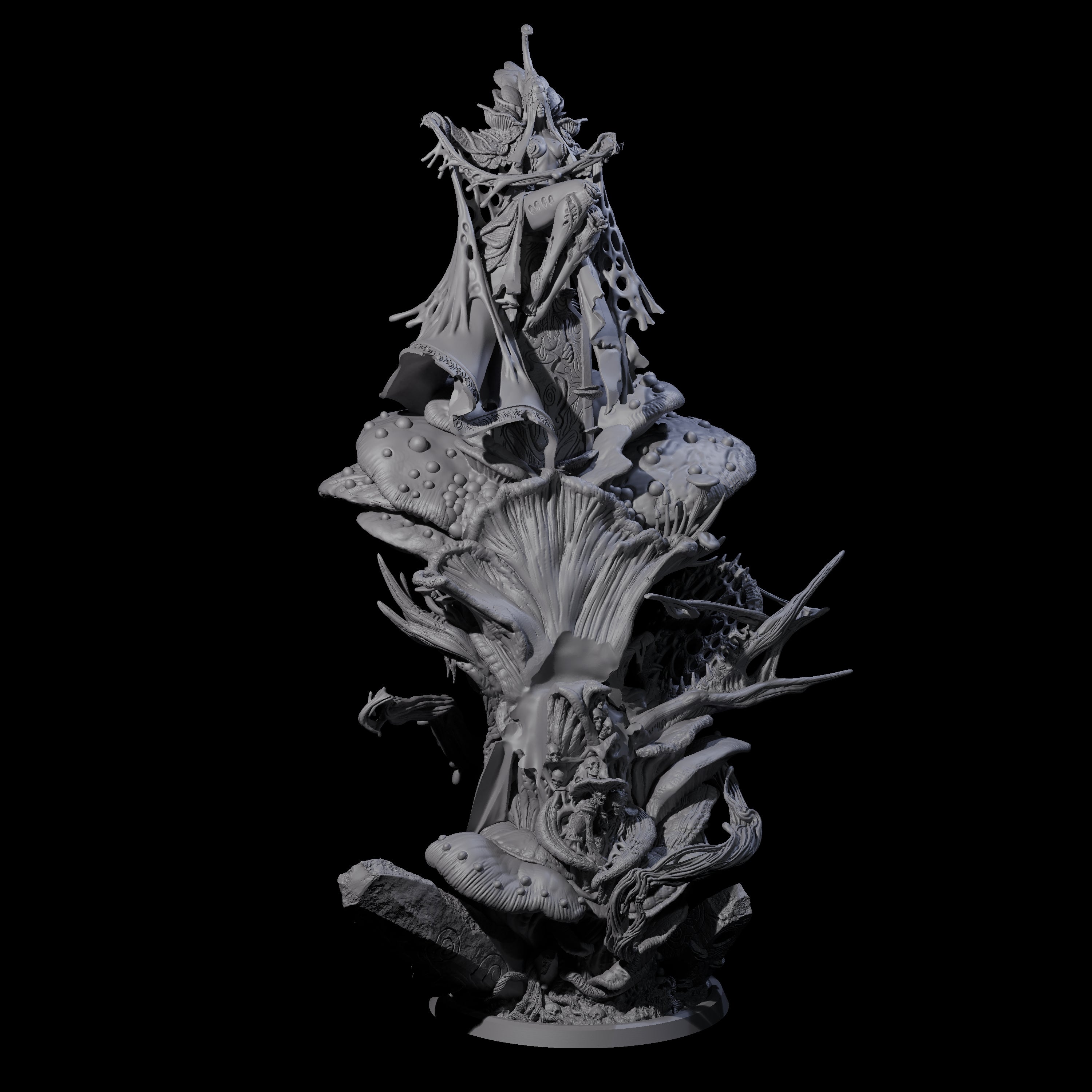 Fungus High Priestess Miniature for Dungeons and Dragons, Pathfinder or other TTRPGs