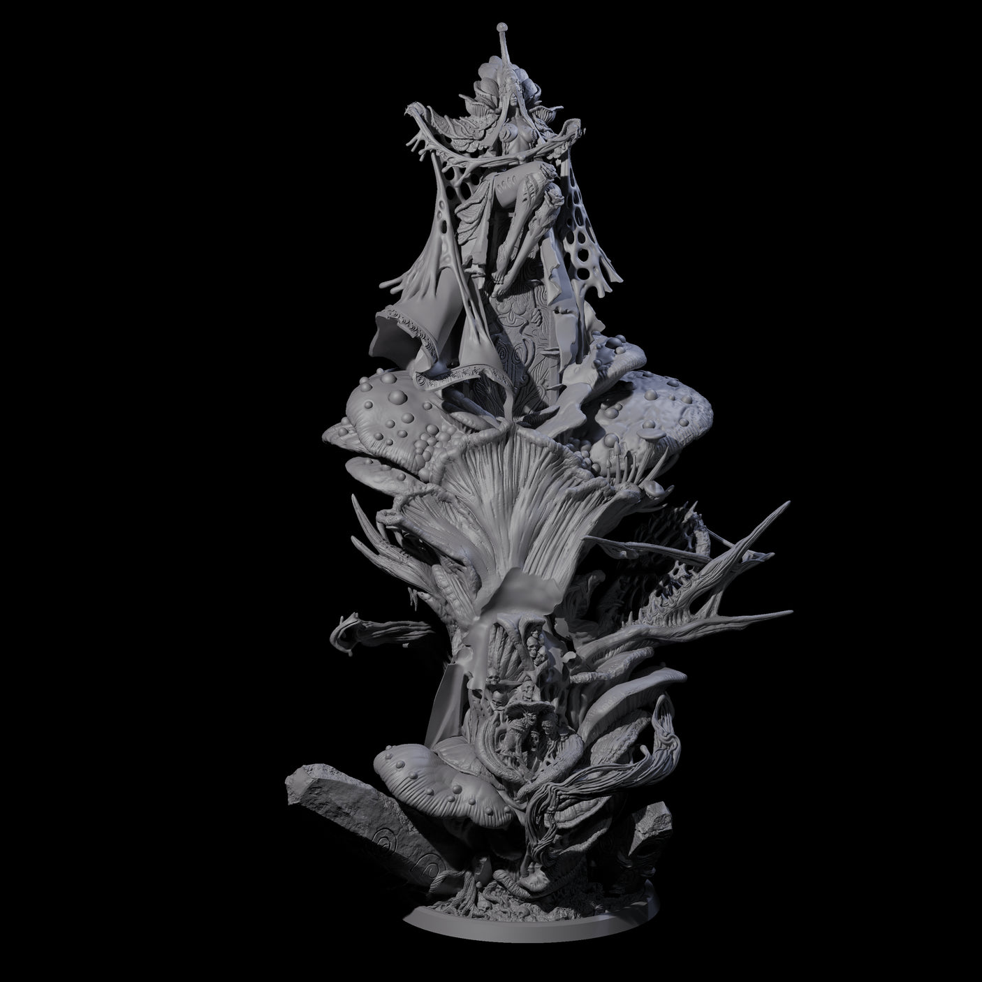 Fungus High Priestess Miniature for Dungeons and Dragons, Pathfinder or other TTRPGs