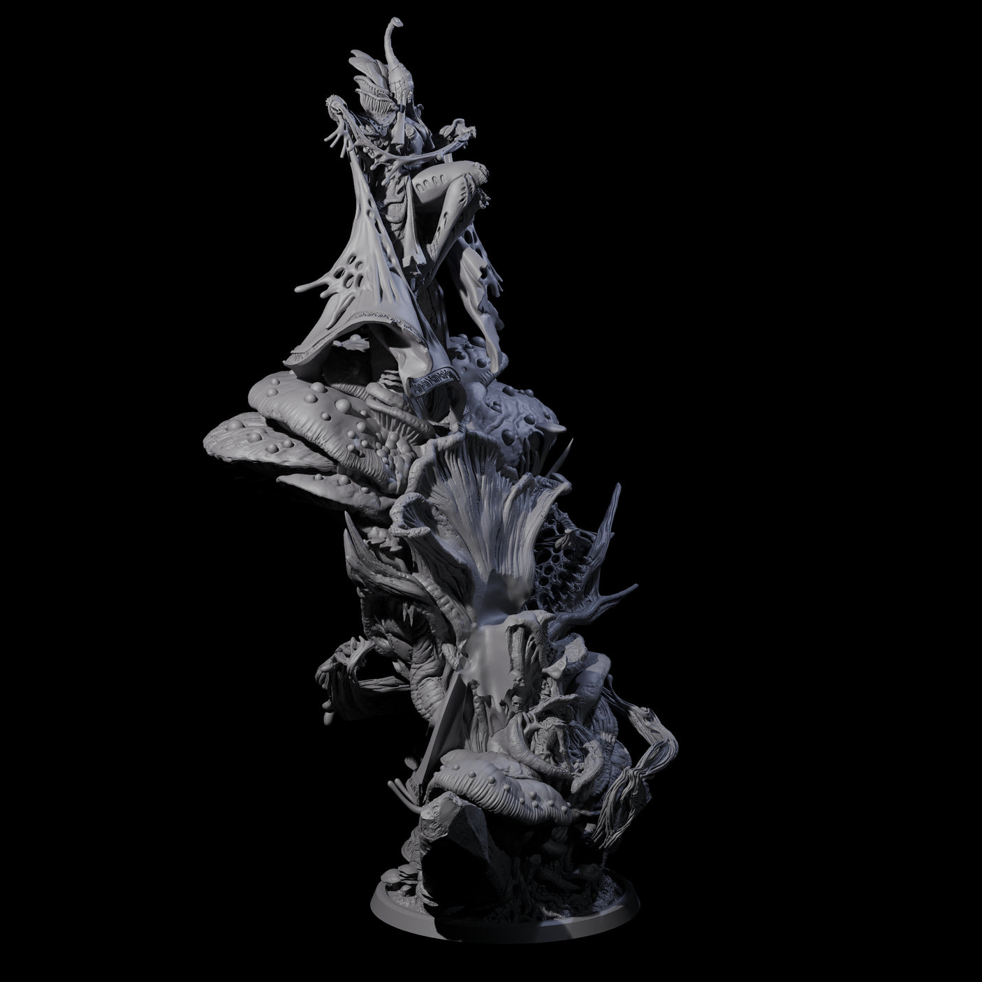 Fungus High Priestess Miniature for Dungeons and Dragons, Pathfinder or other TTRPGs