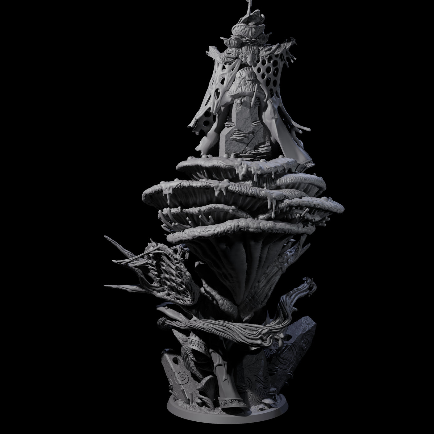 Fungus High Priestess Miniature for Dungeons and Dragons, Pathfinder or other TTRPGs