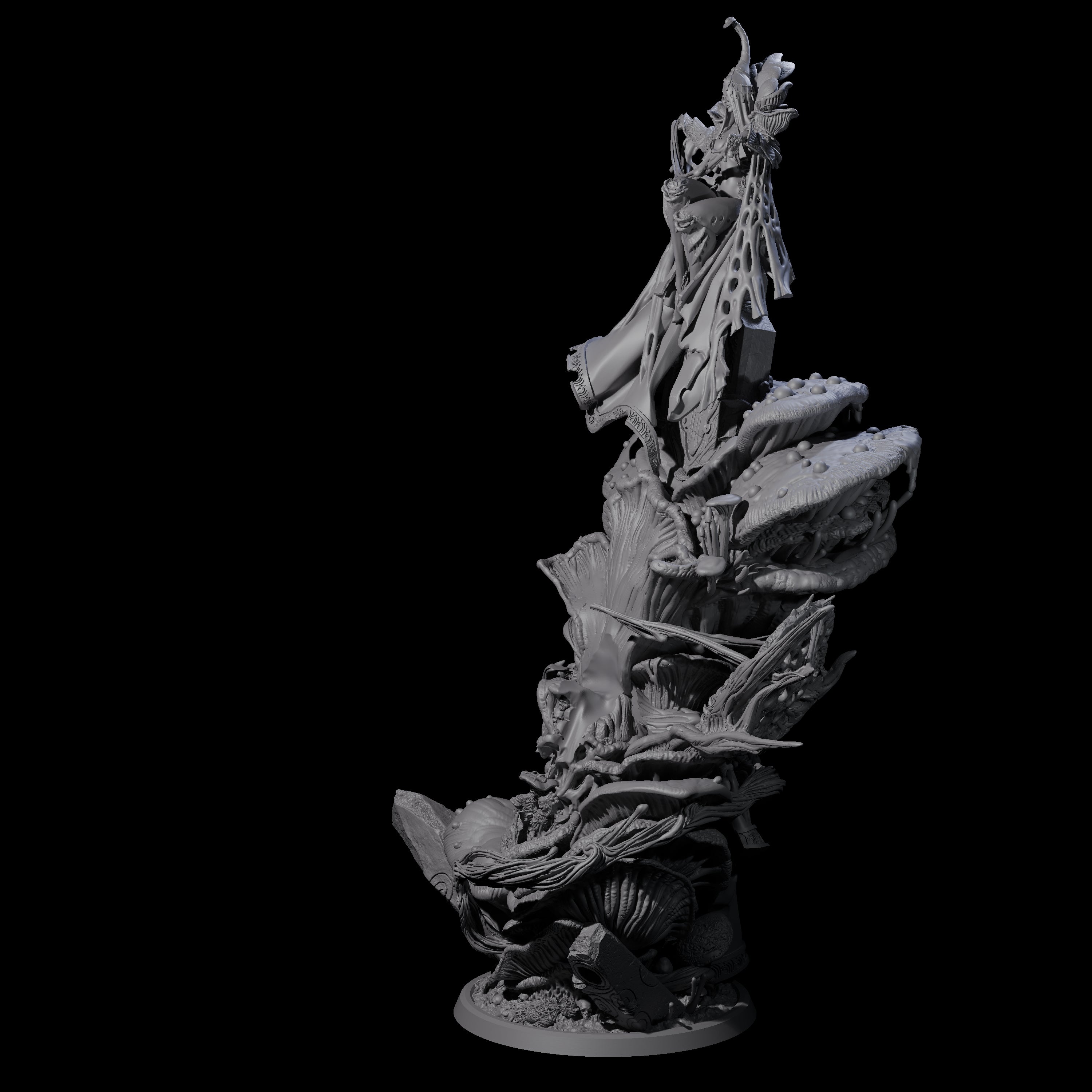 Fungus High Priestess Miniature for Dungeons and Dragons, Pathfinder or other TTRPGs