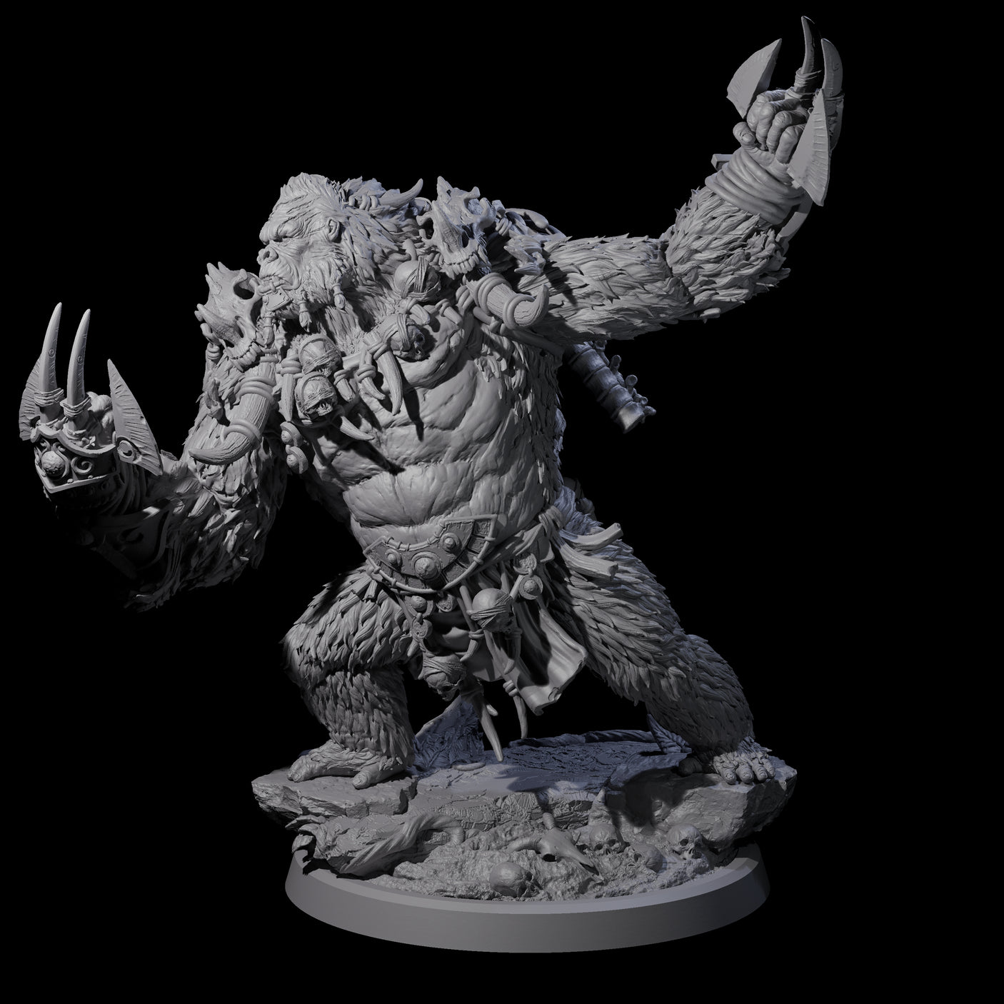 Furious Giant Ape B Miniature for Dungeons and Dragons, Pathfinder or other TTRPGs