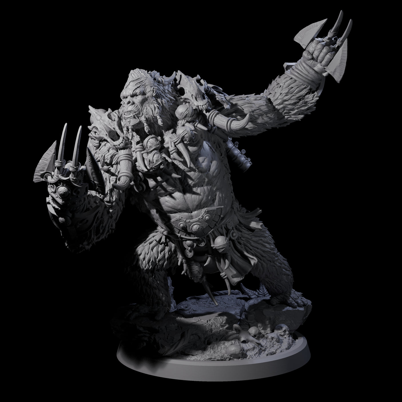 Furious Giant Ape B Miniature for Dungeons and Dragons, Pathfinder or other TTRPGs