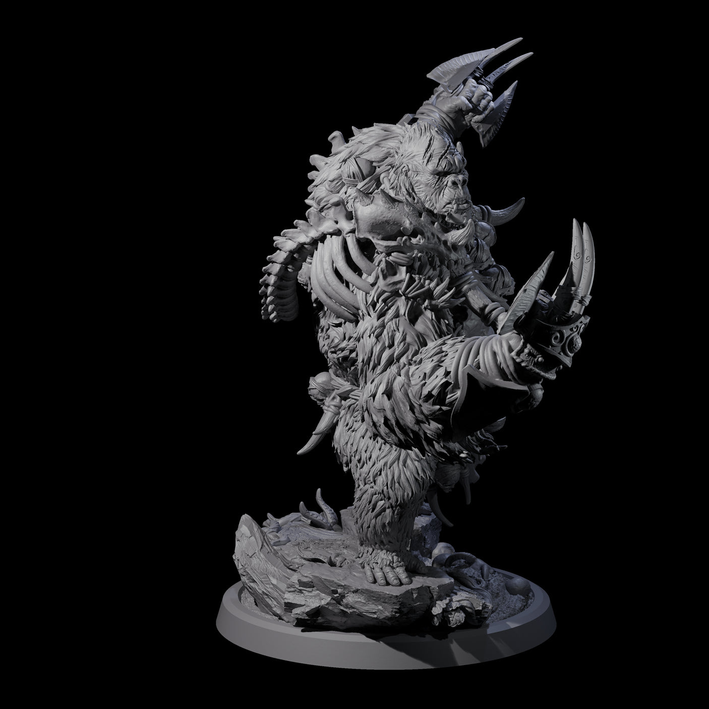 Furious Giant Ape B Miniature for Dungeons and Dragons, Pathfinder or other TTRPGs