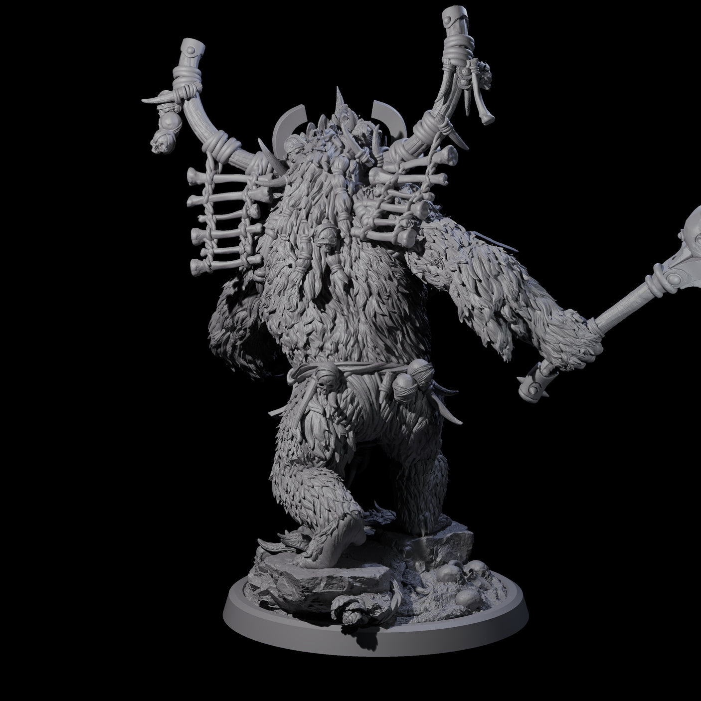 Furious Giant Ape C Miniature for Dungeons and Dragons, Pathfinder or other TTRPGs