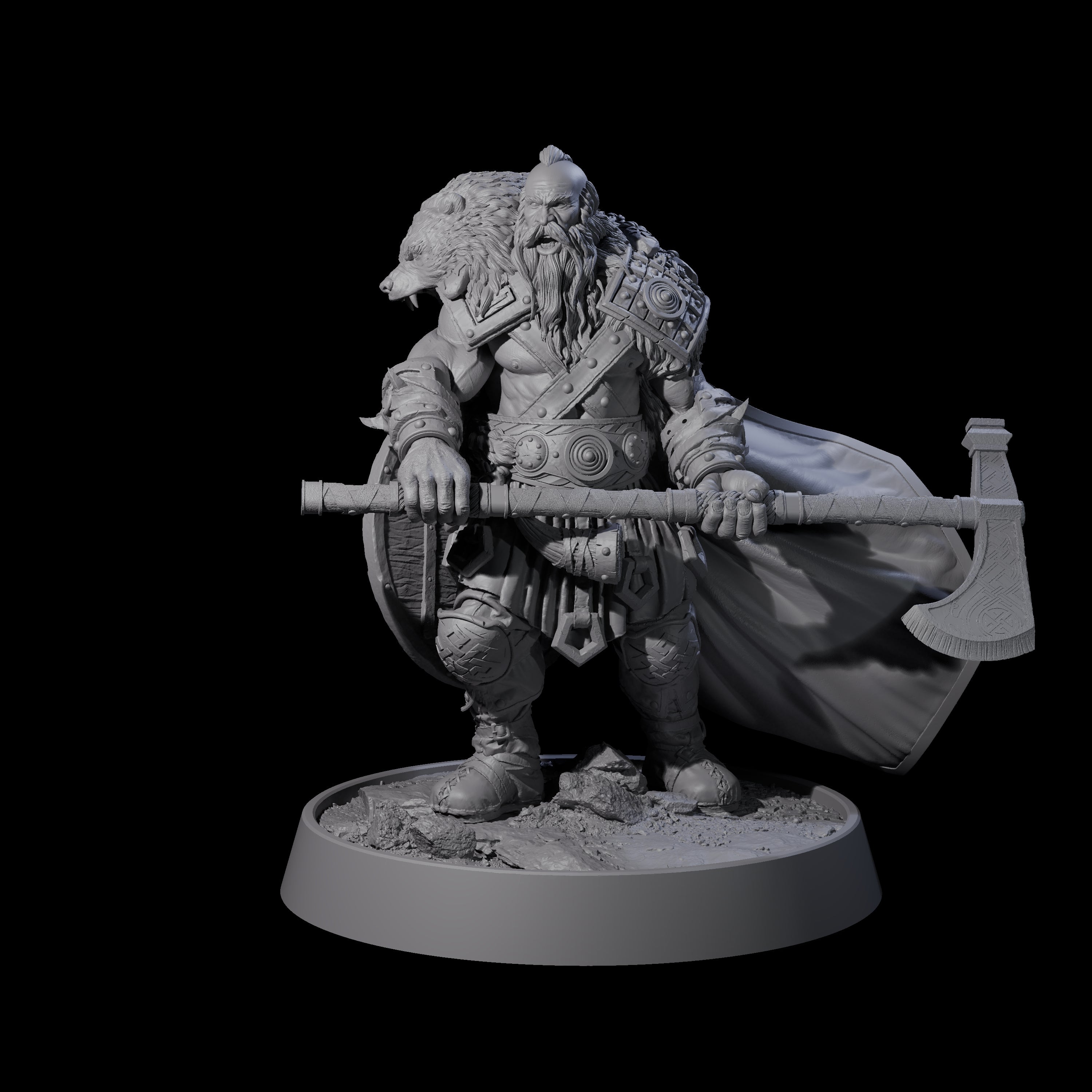 Furious Viking Berserker B Miniature for Dungeons and Dragons, Pathfinder or other TTRPGs