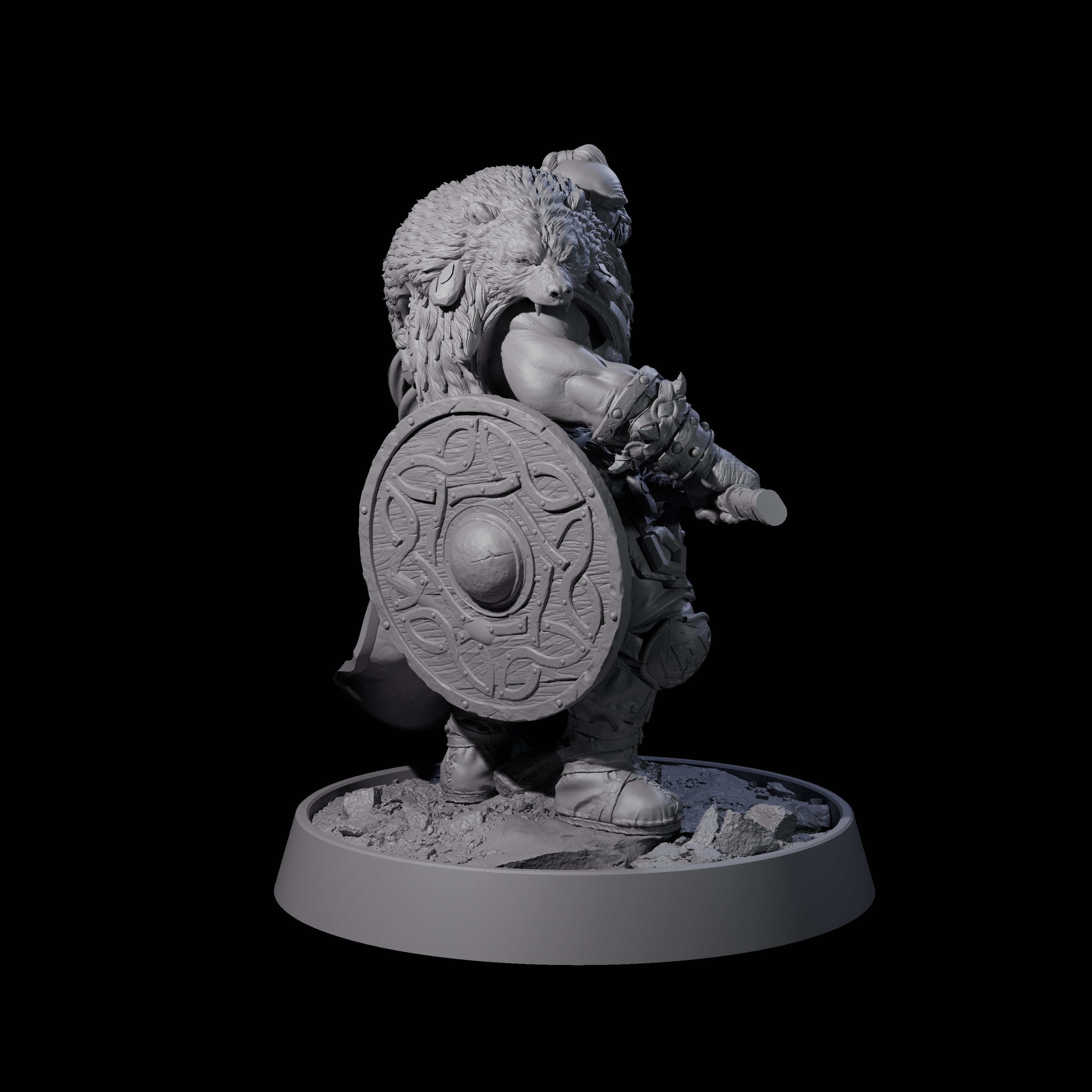 Furious Viking Berserker B Miniature for Dungeons and Dragons, Pathfinder or other TTRPGs
